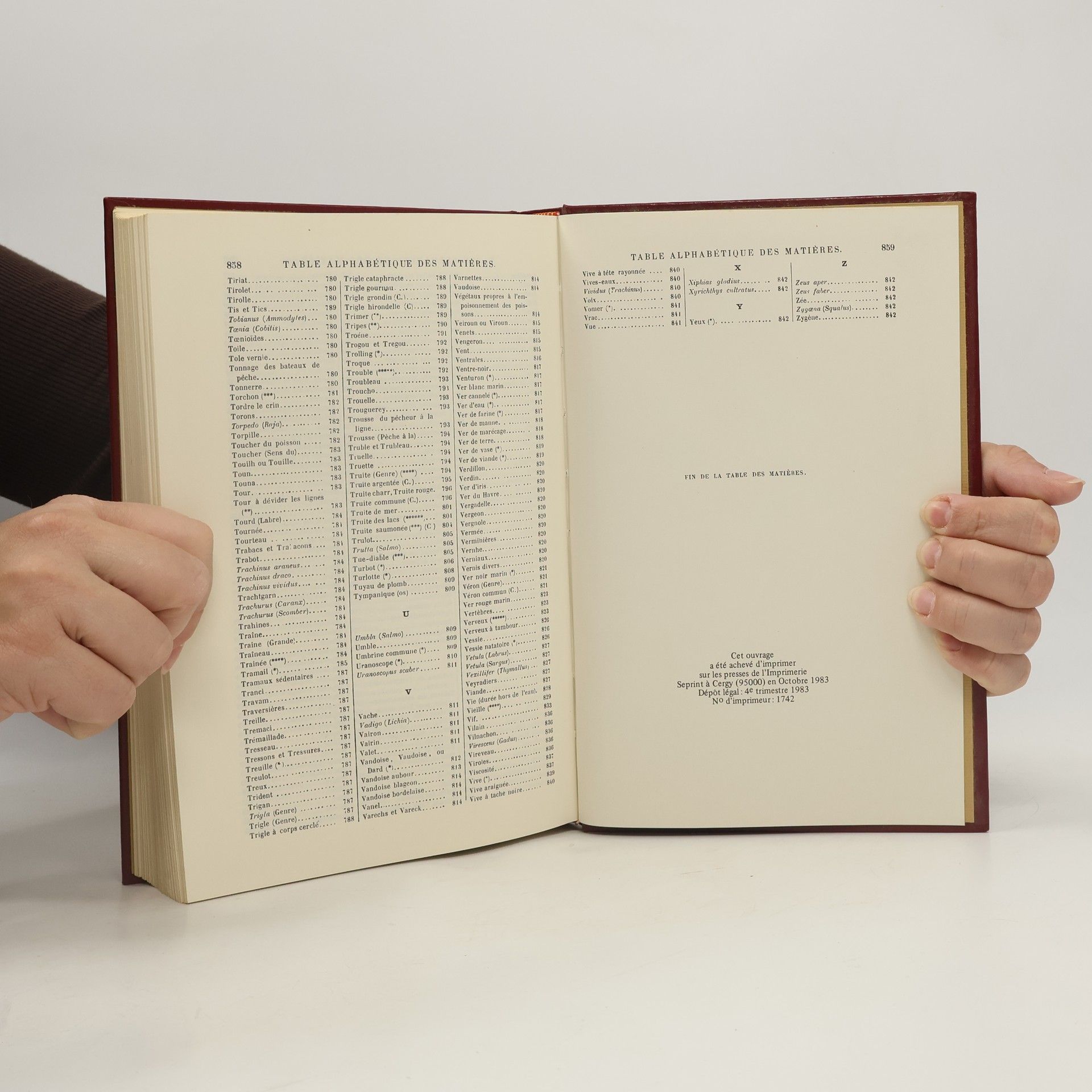 H. de la Blanchère Dictionnaire des Pêches II. M-Z