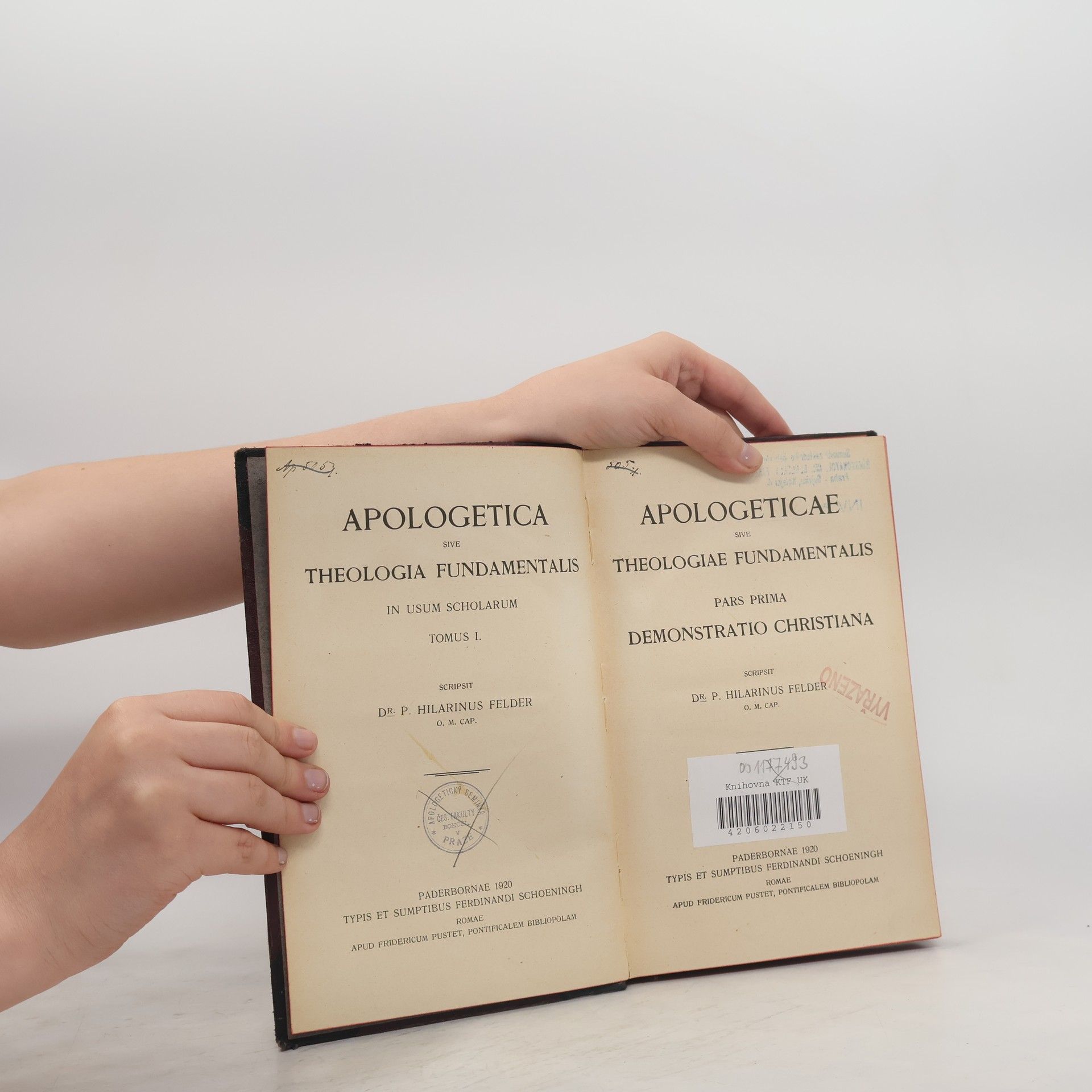 Hilarin Felder Apologeticae sive Theologiae Fundamentalis I