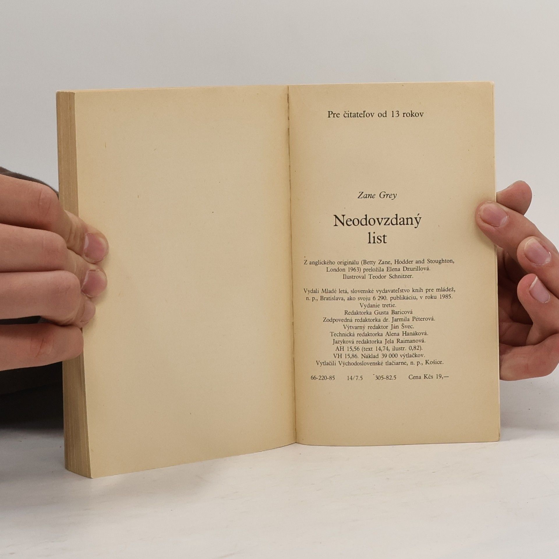 Zane Grey Neodovzdaný list