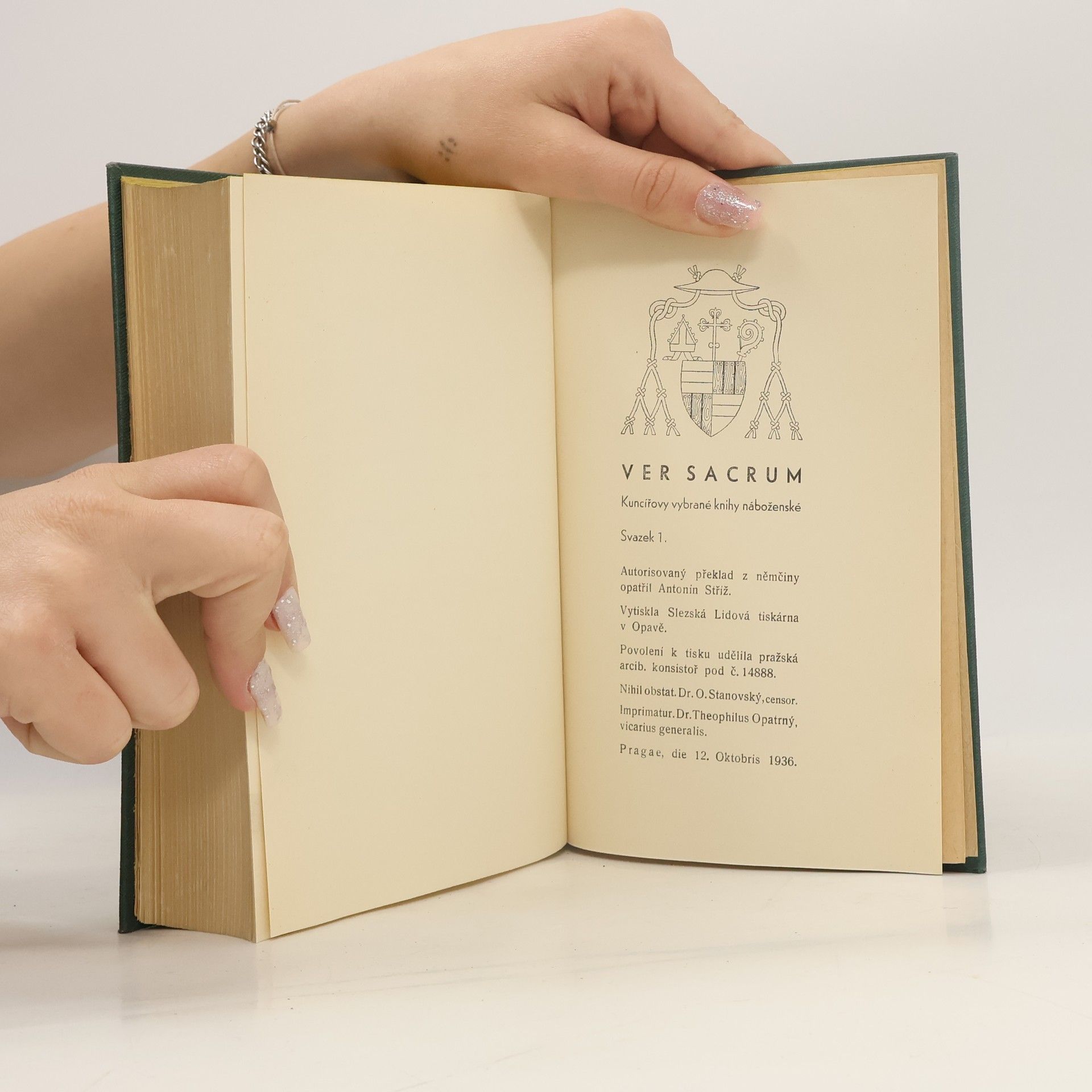 Stříž Antonín Ver Sacrum. Kuncířovy vybrané knihy náboženské. Sv. 1