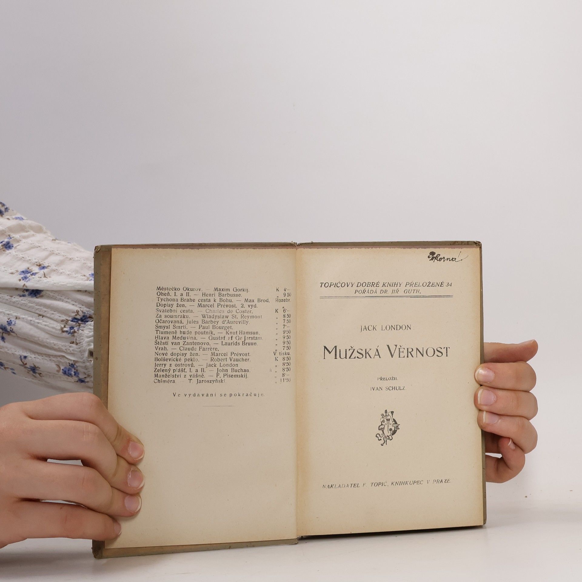 Jack London Mužská věrnost