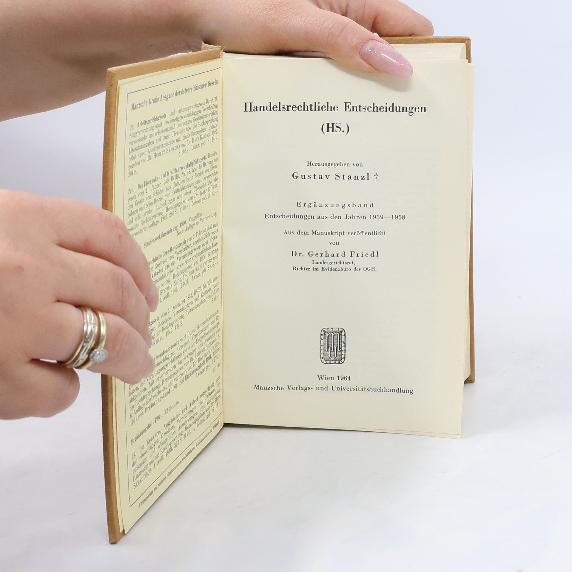 Gustav Stanzl Handelsrechtliche Entscheidungen