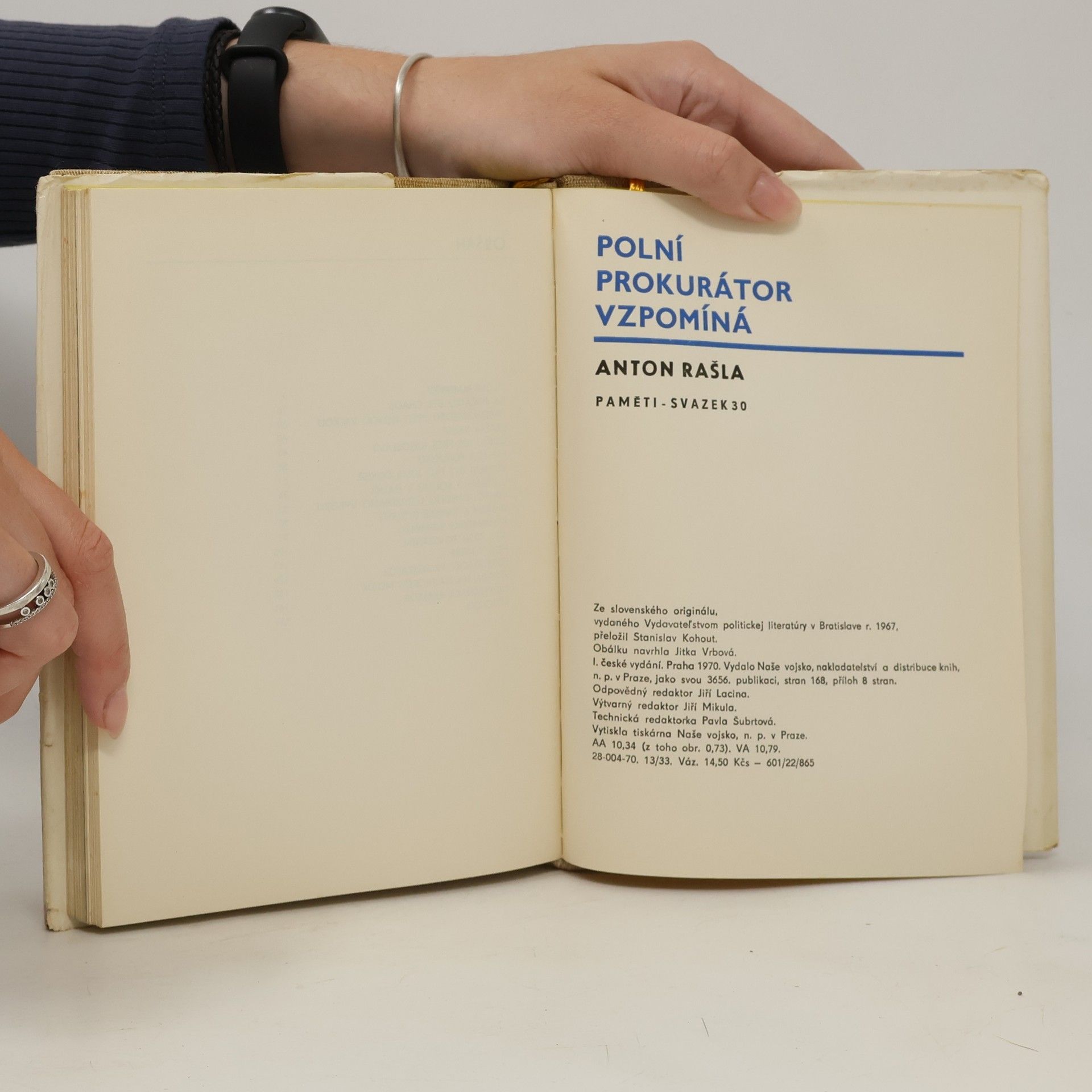 Anton Rašla Polní prokurátor vzpomíná