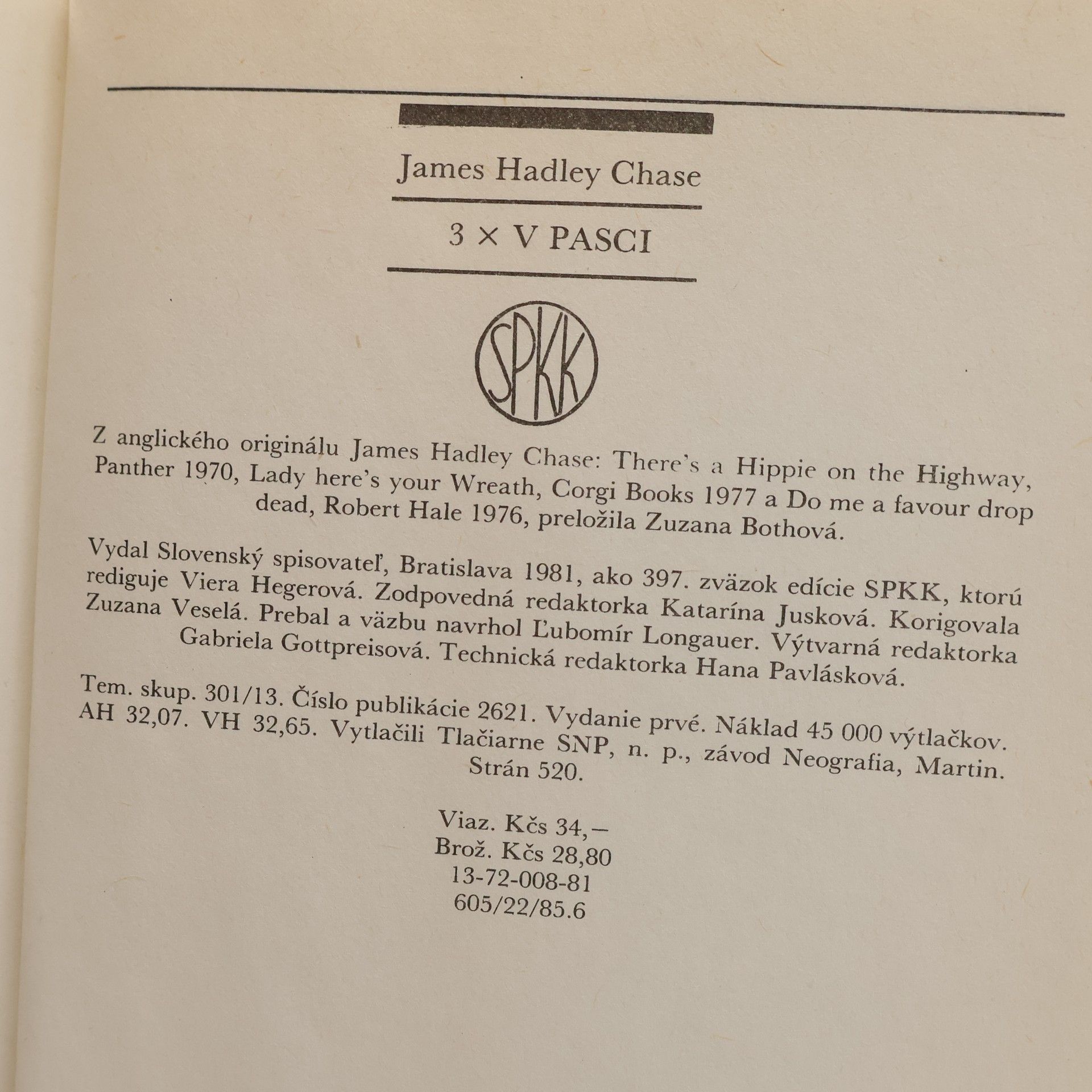 James Hadley Chase 3x v pasci
