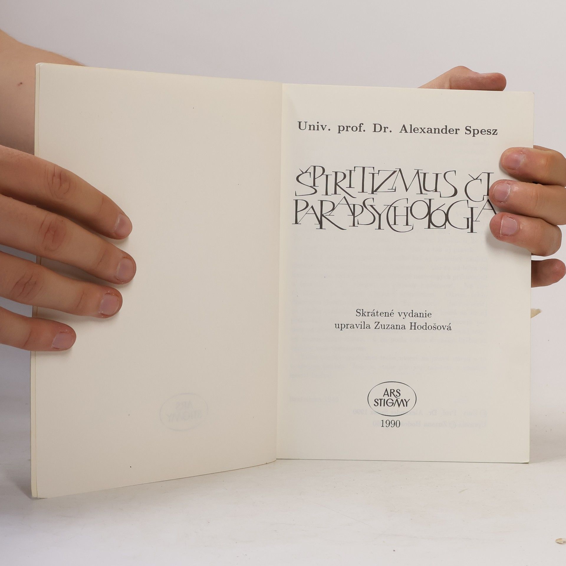 Alexander Spesz Špiritizmus či parapsychólogia