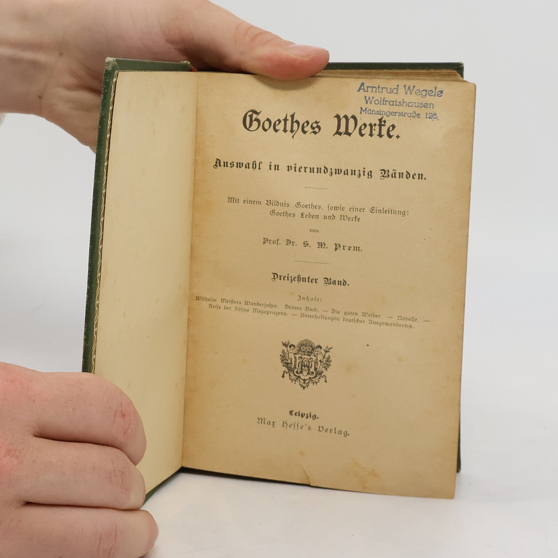 Various authors Goethes Sämtliche Werke 30