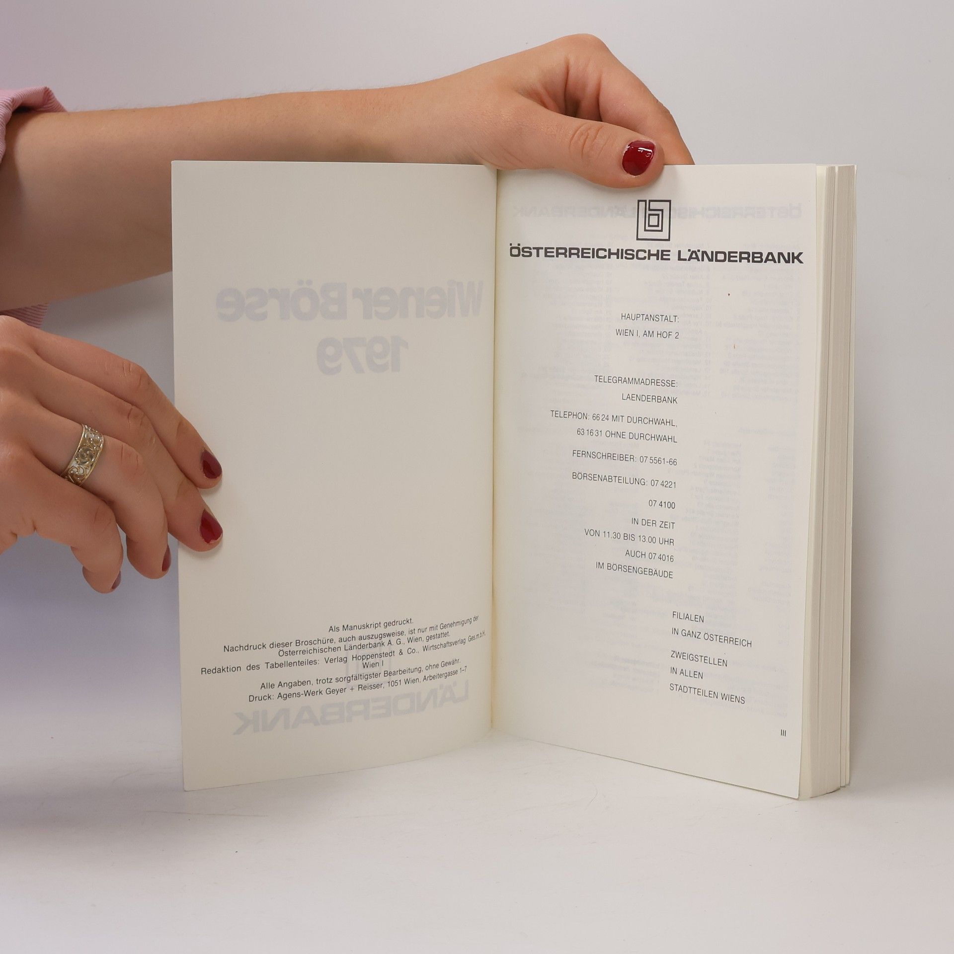 Autores varios Wiener Börse 1979