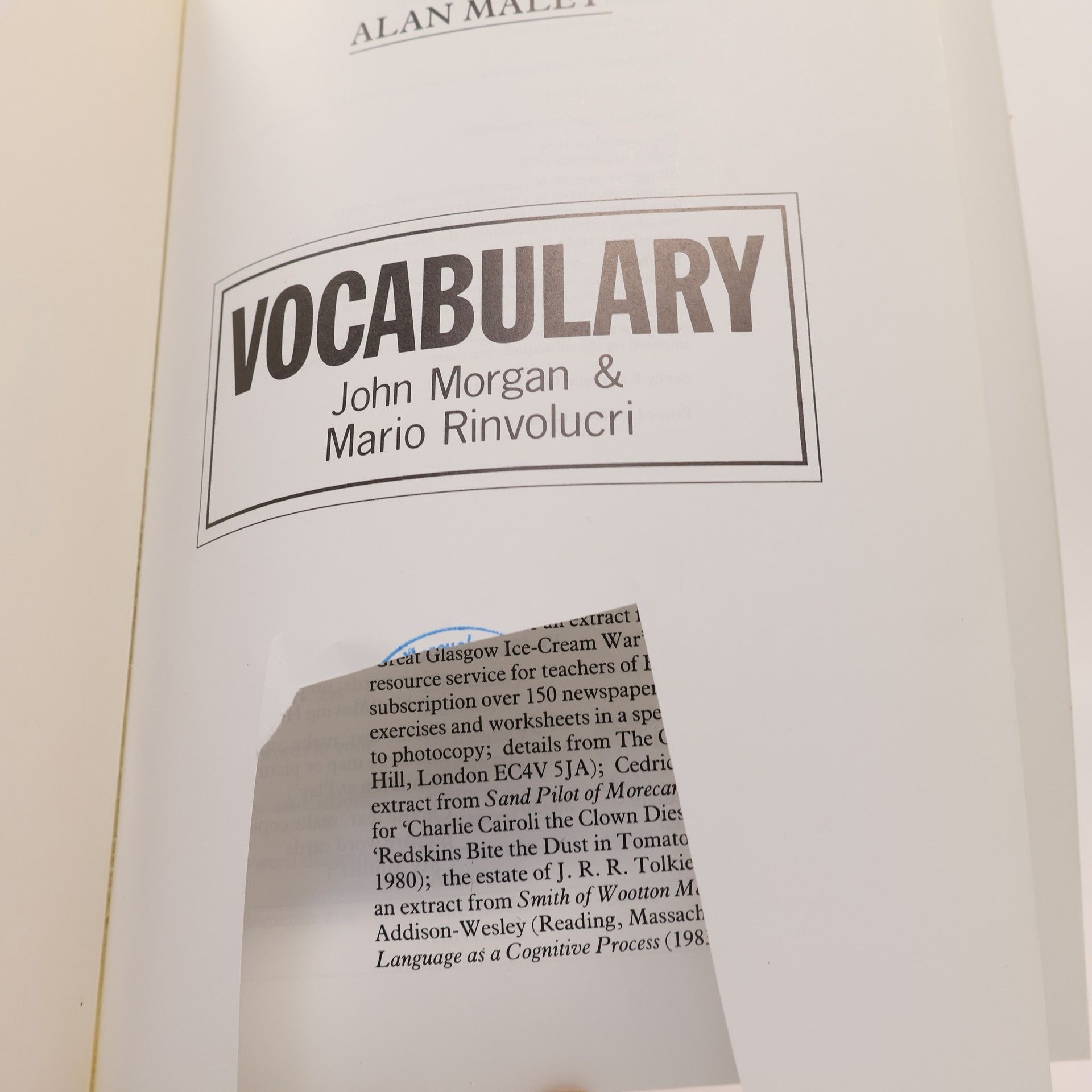 John Morgan Vocabulary