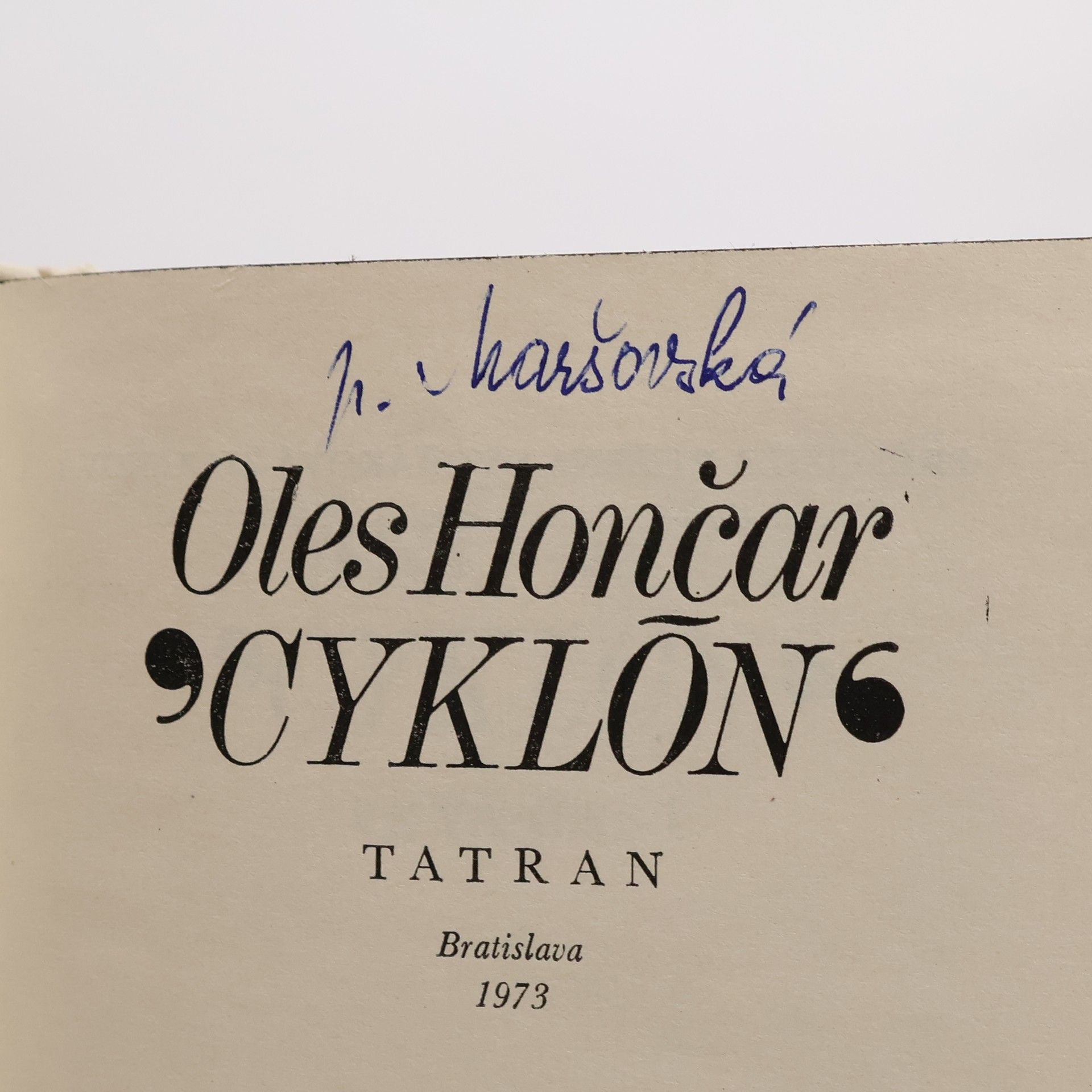 Ružena Dvořáková Žiaranová Cyklón