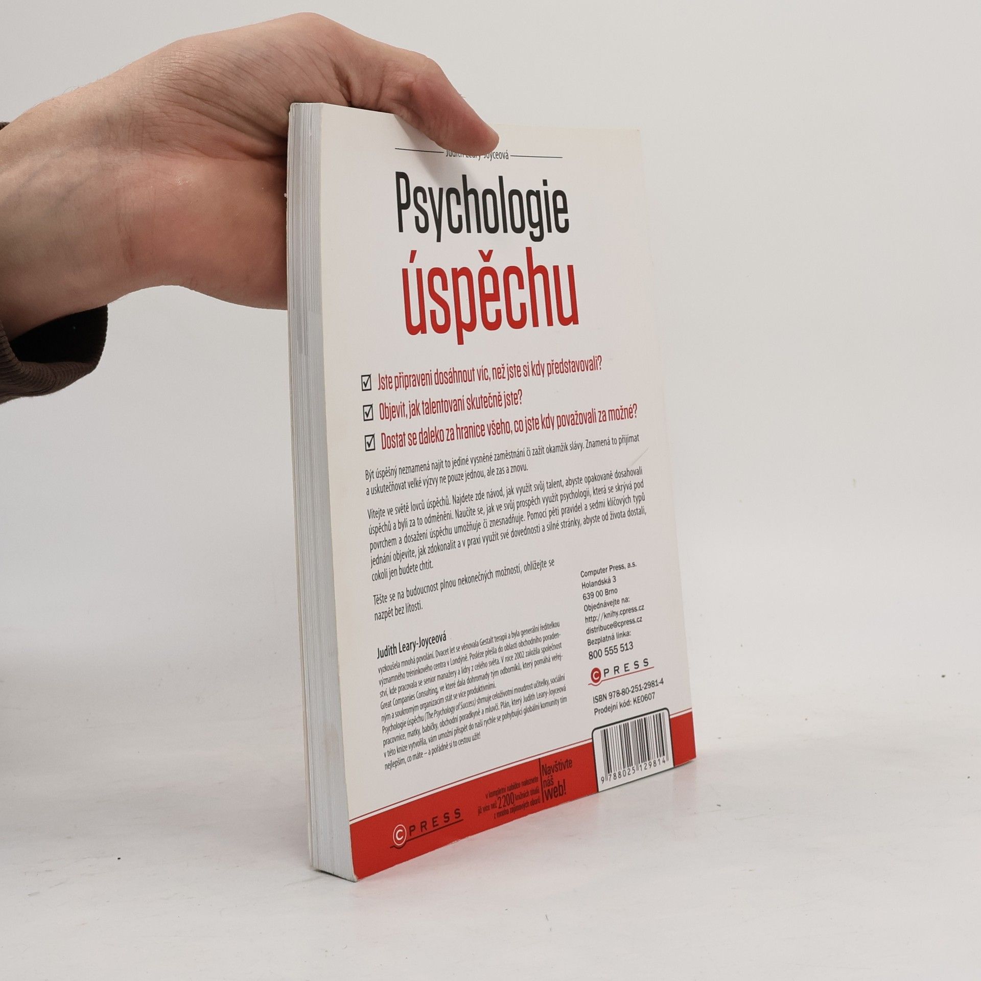 Judith Leary-Joyce Psychologie úspěchu: Tajemství, jak vždy docílit toho, co si přejeme
