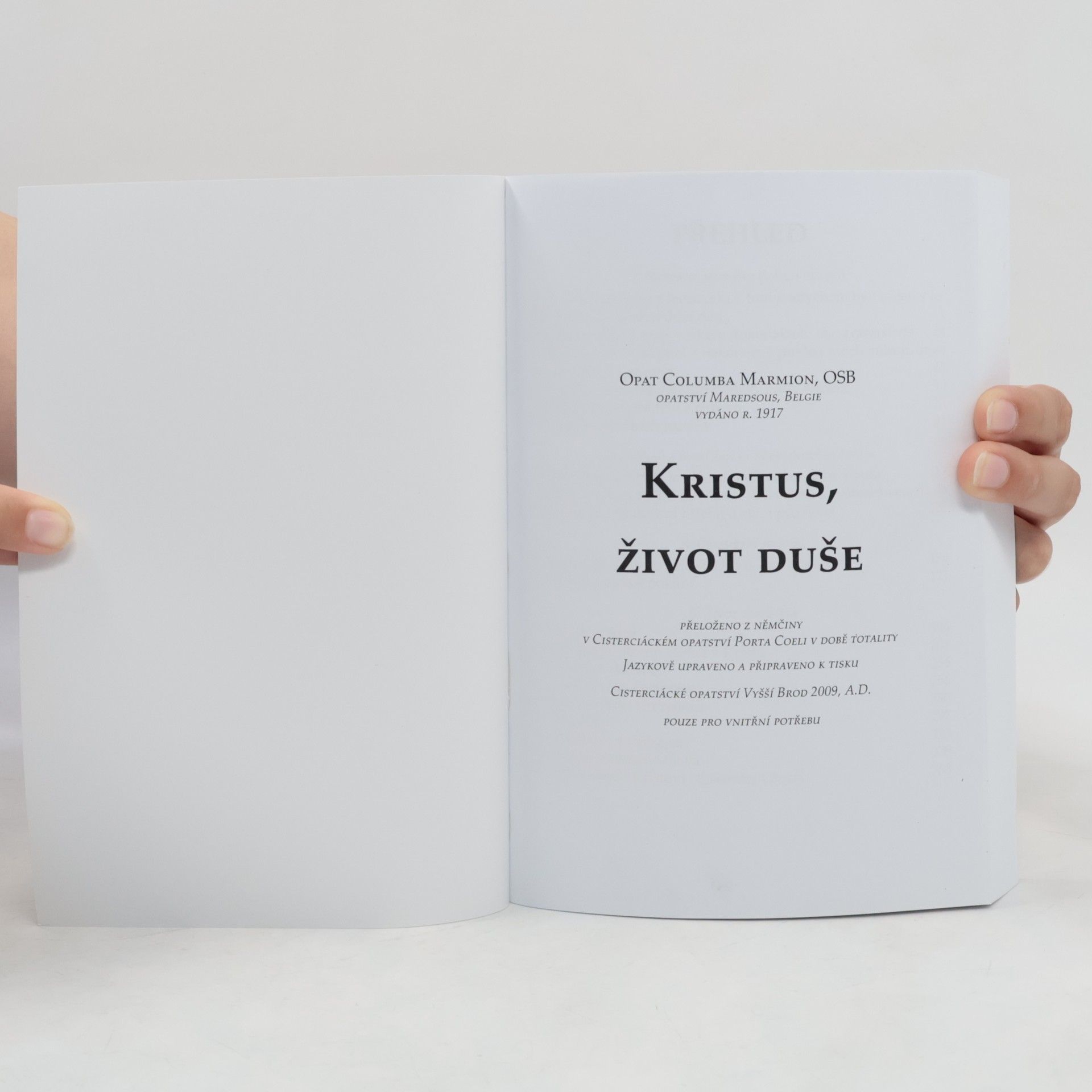 Columba Marmion Kristus, život duše