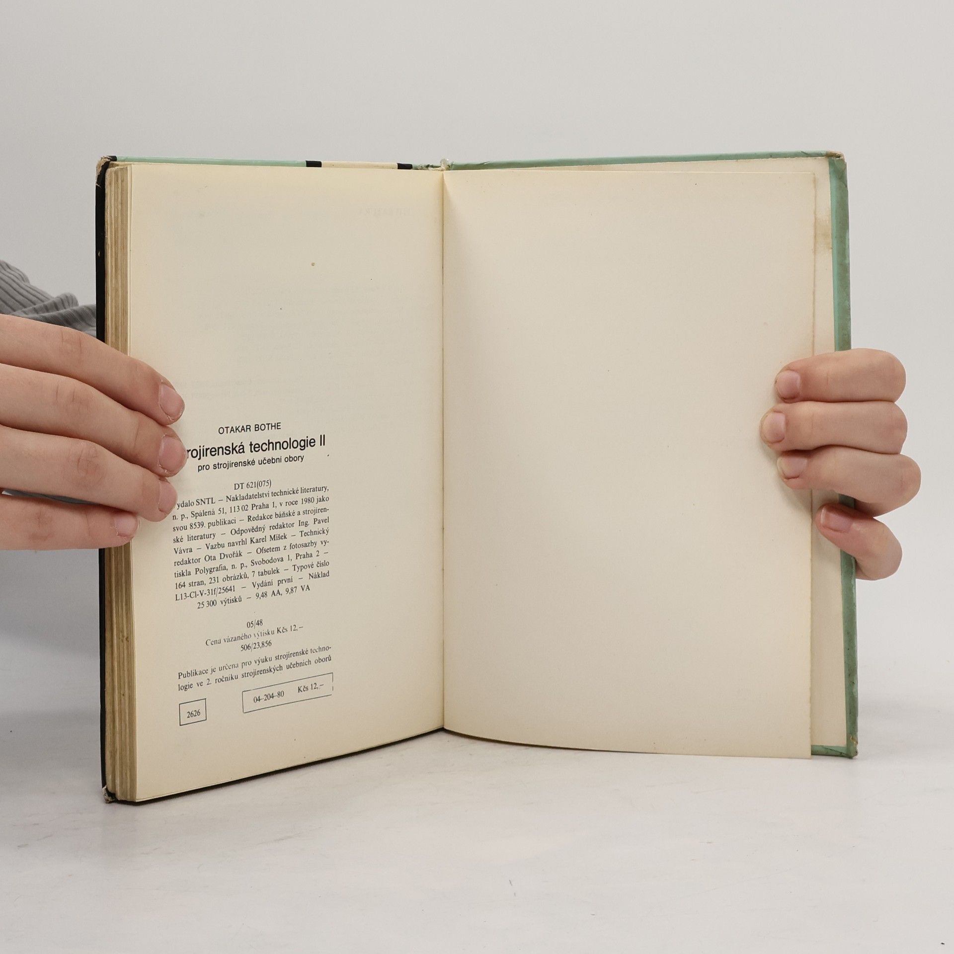 Otakar Bothe Strojírenská technologie II. pro strojírenské učební obory (1980)