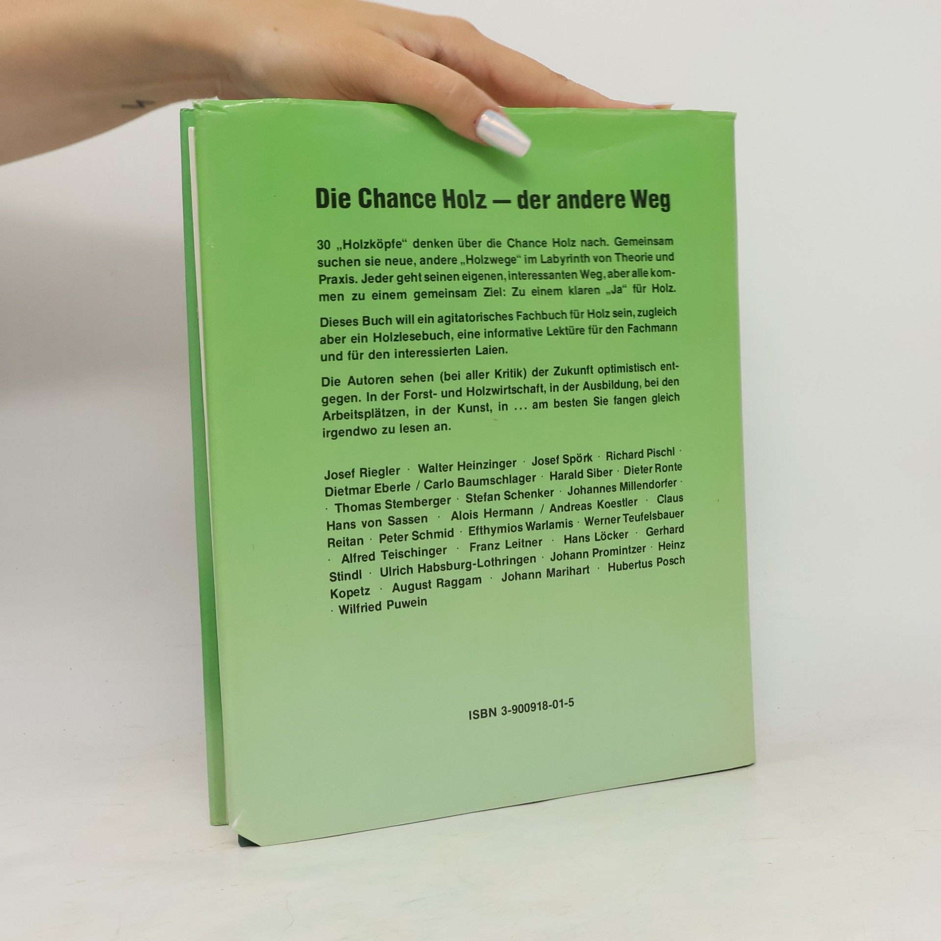 Walter Heinzinger Die Chance Holz - der andere Weg