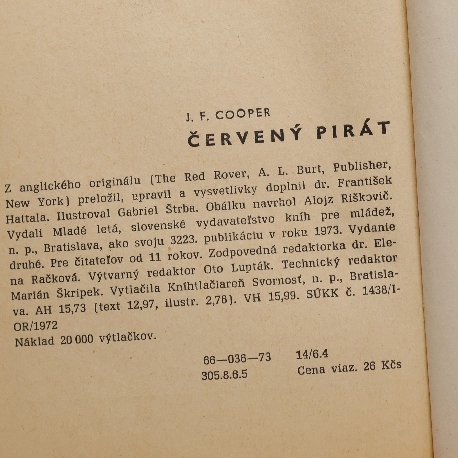 James Fenimore Cooper Červený pirát