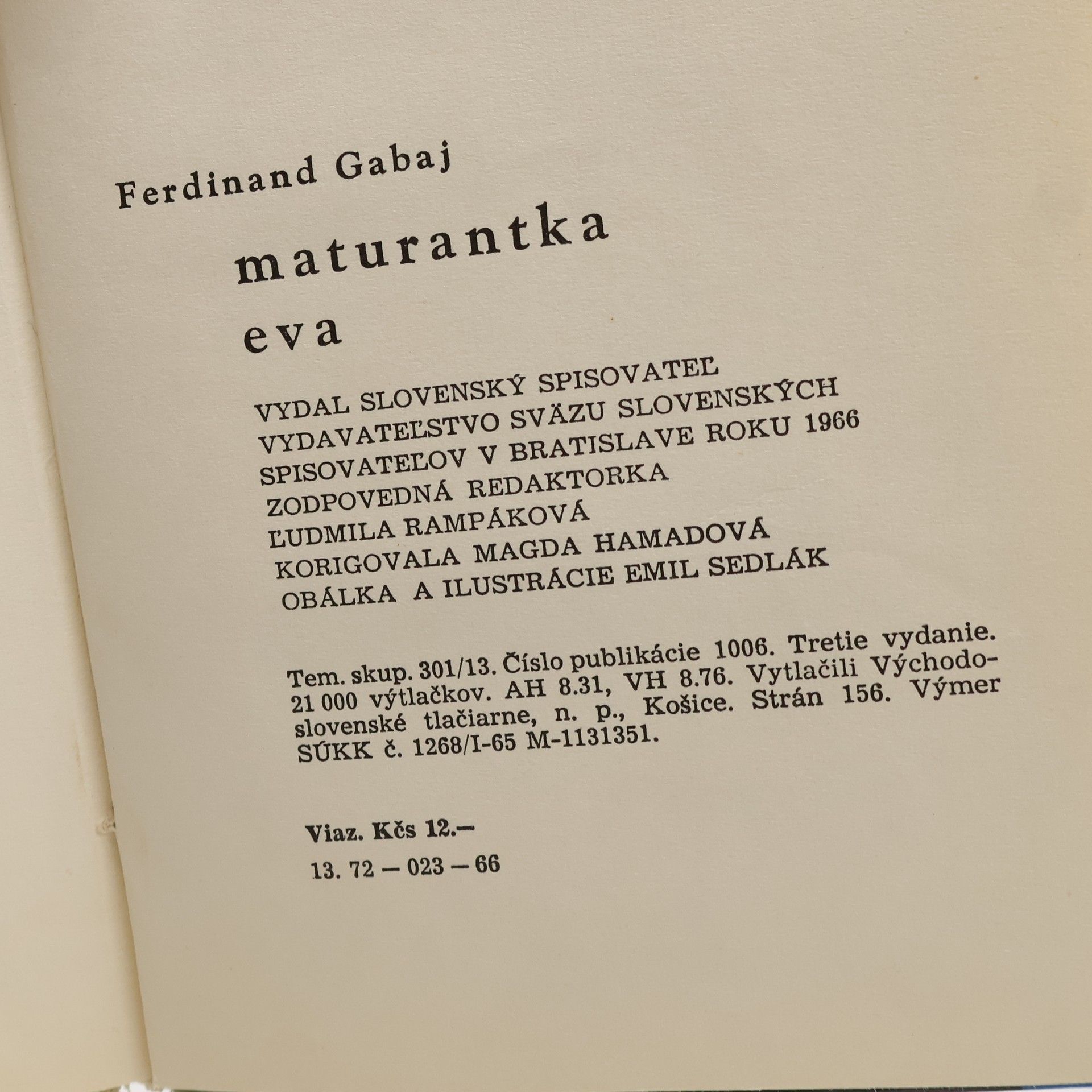 Ferdinand Gabaj Maturantka Eva