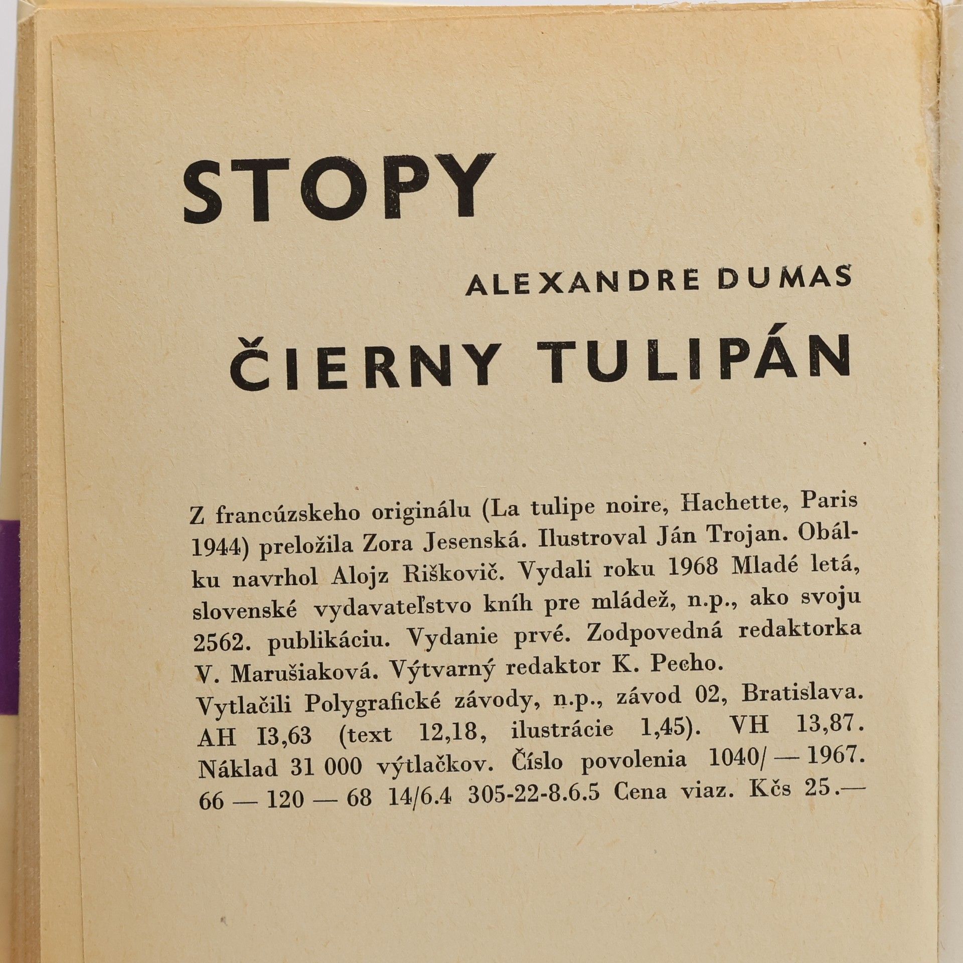 Alexandre Dumas Čierny tulipán