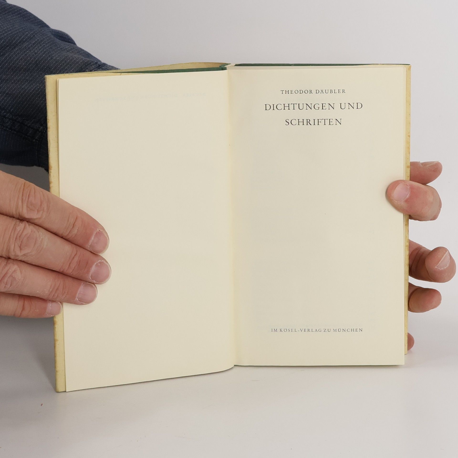 Theodor Daubler Dichtungen und Schriften