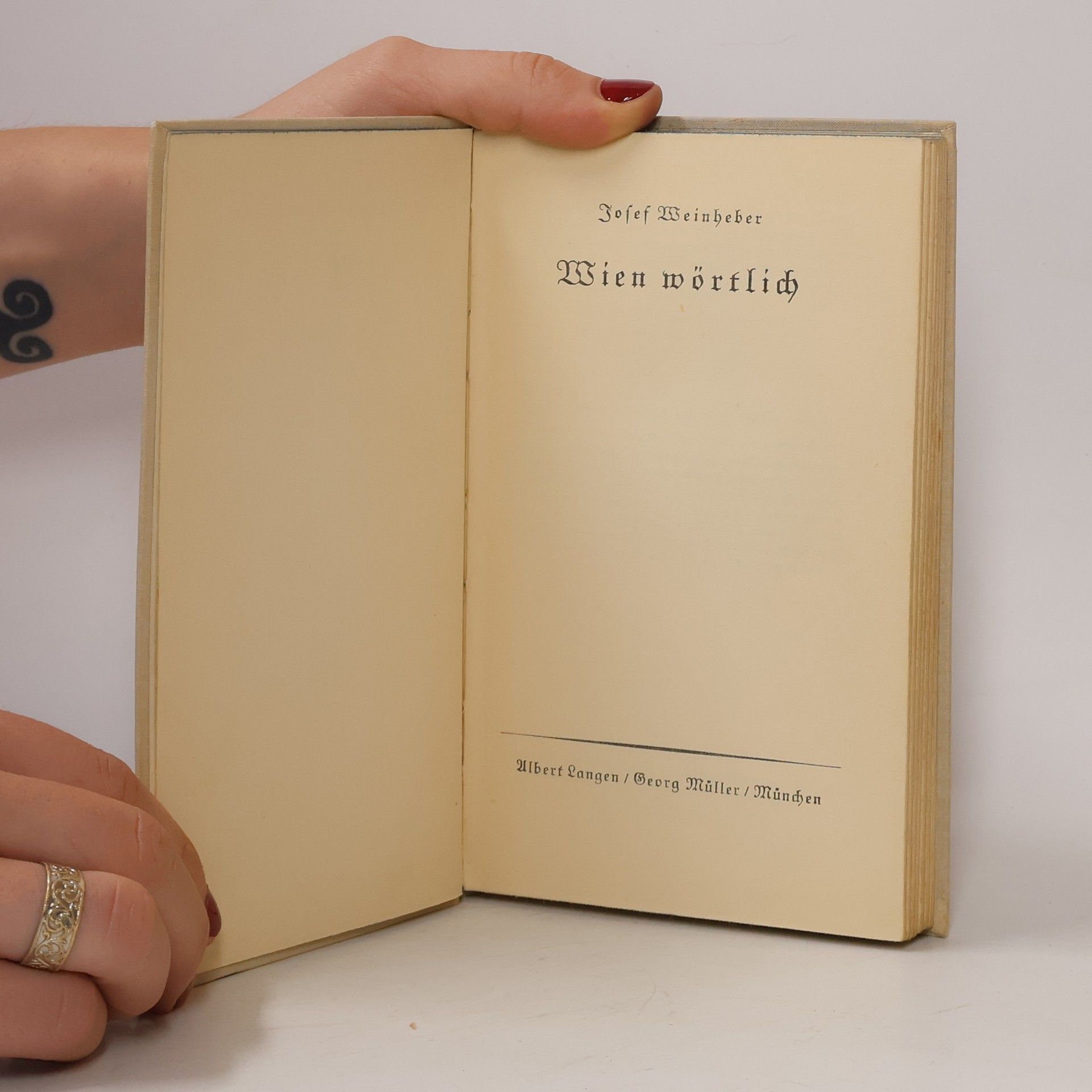 Jose Weinheber Wien wörtlich