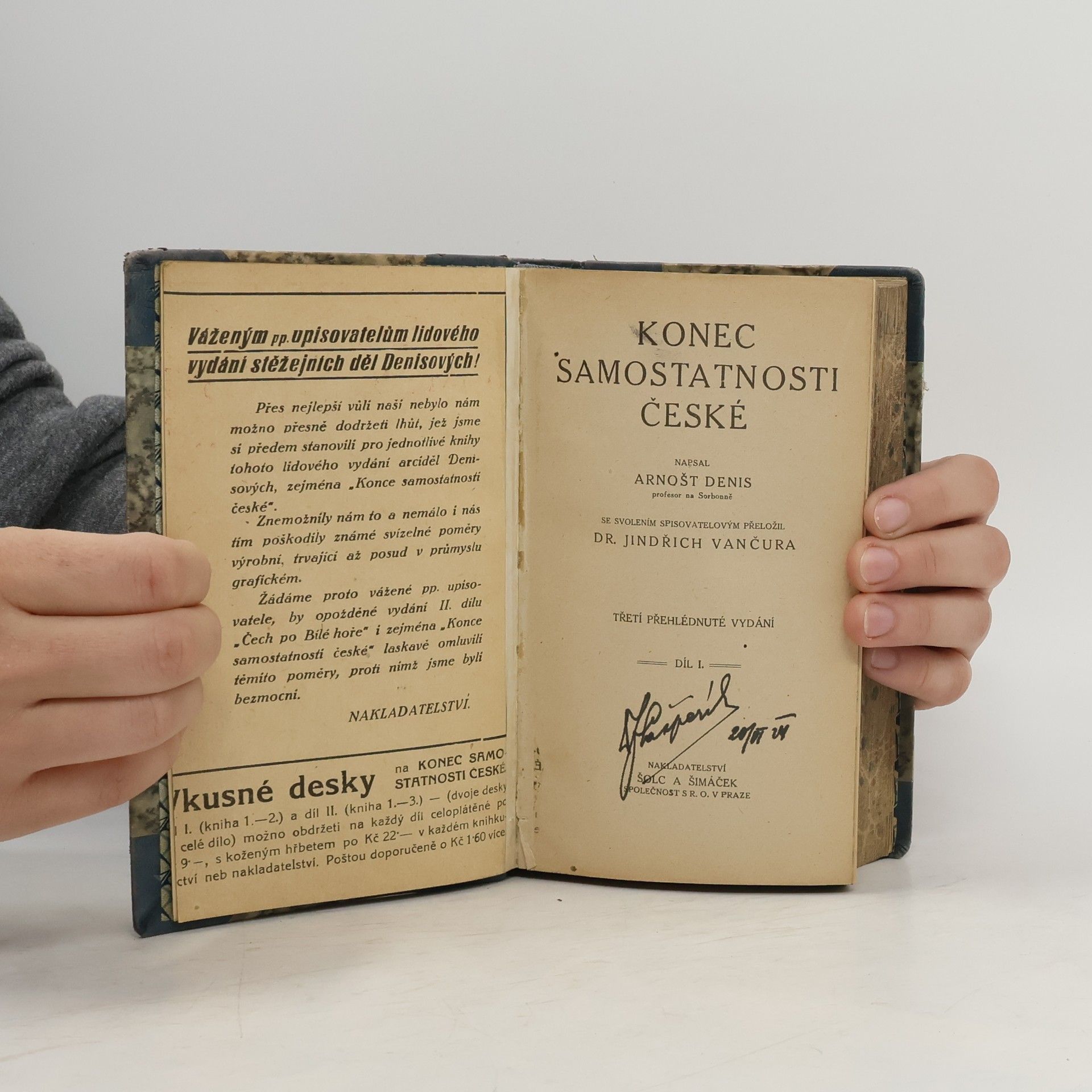 Ernest Denis Konec samostatnosti české