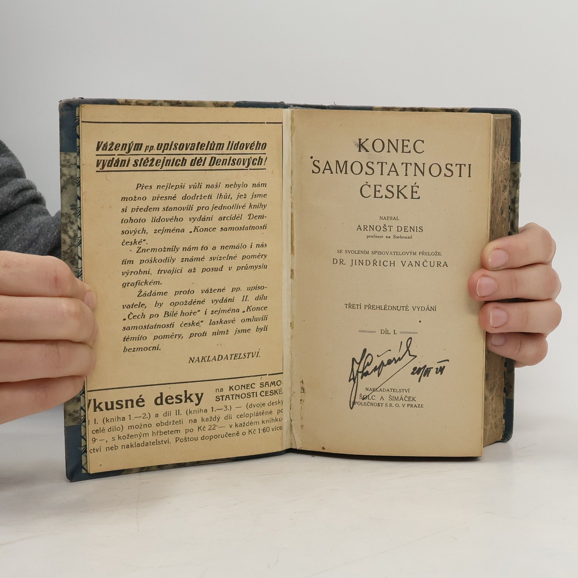 Ernest Denis Konec samostatnosti české