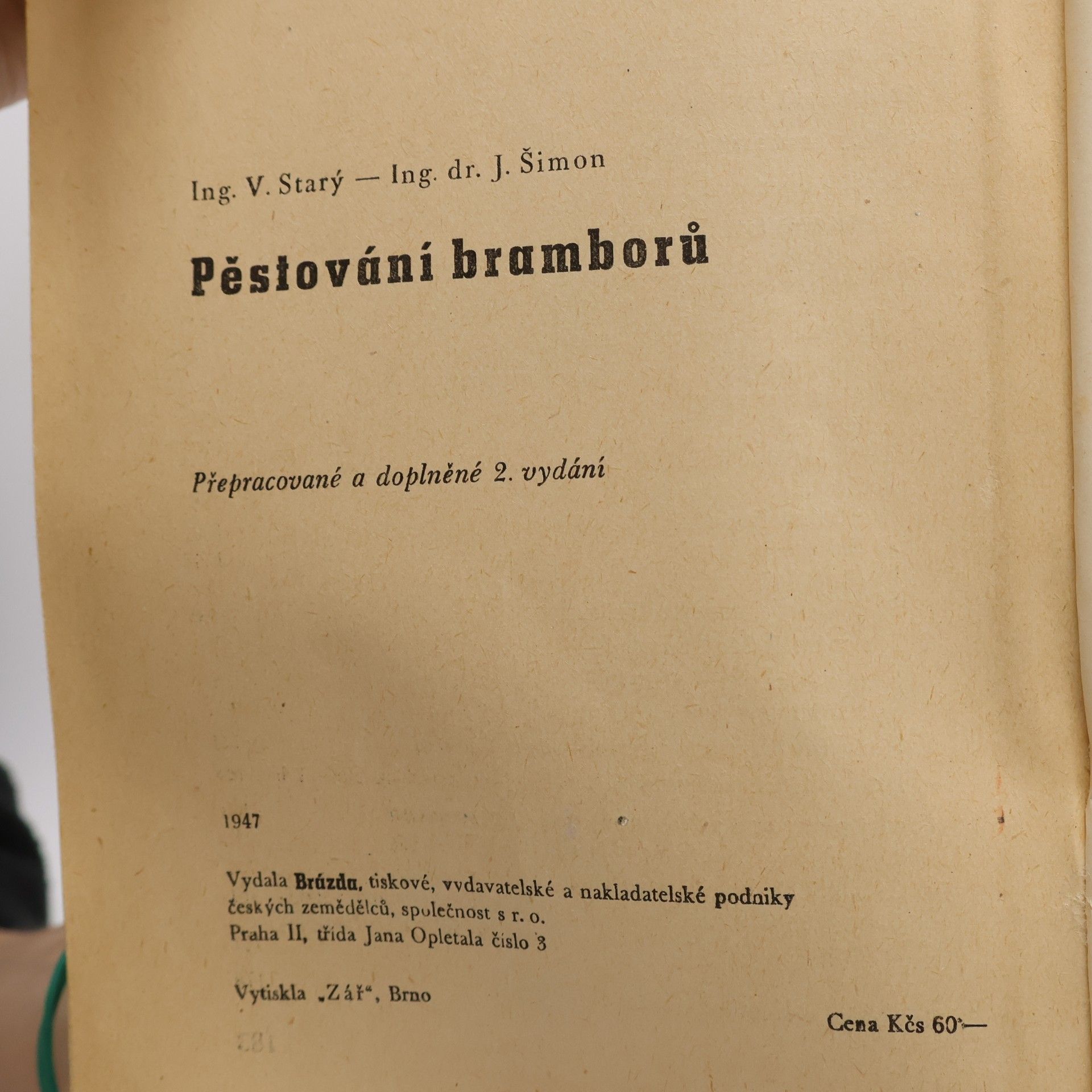 Václav Starý Pěstování bramborů