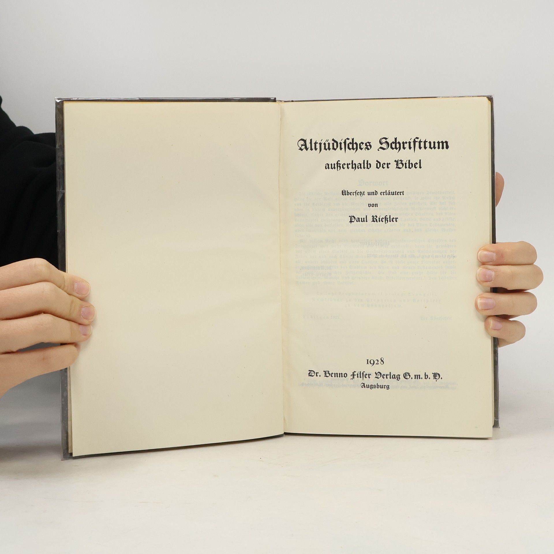 Paul Rießler Altjüdisches Schrifttum außerhalb der Bibel