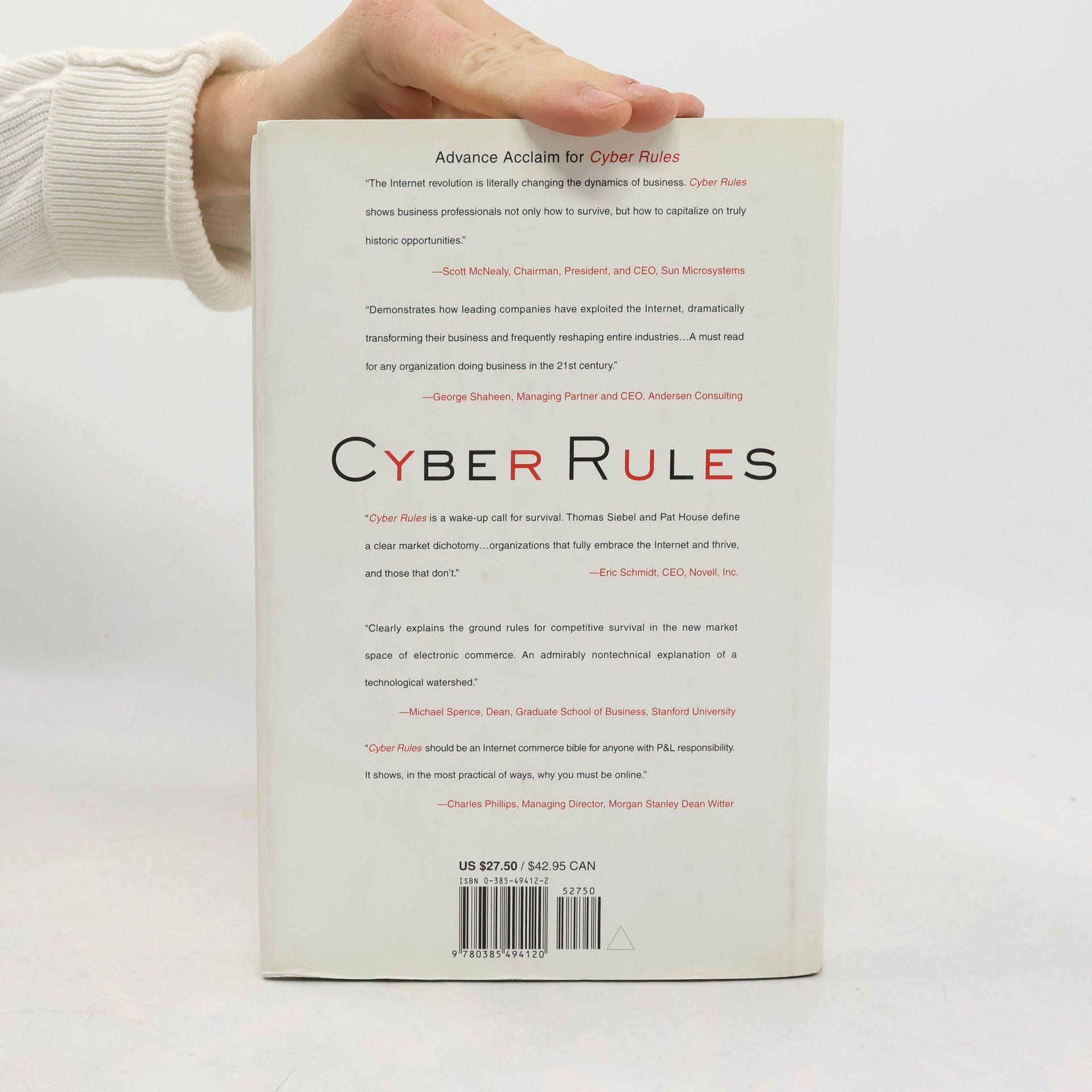 Thomas M. Siebel Cyber rules : strategies for excelling at e-business