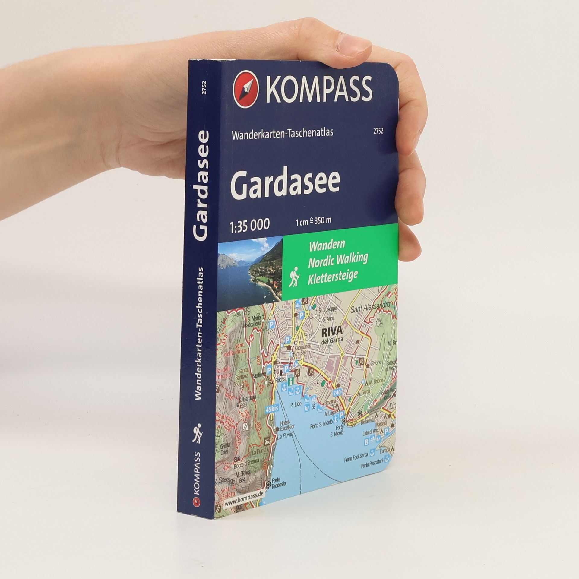 Autorenkollektiv Kompass Wanderkarten-Taschenatlas Gardasee, m. 1 Karte