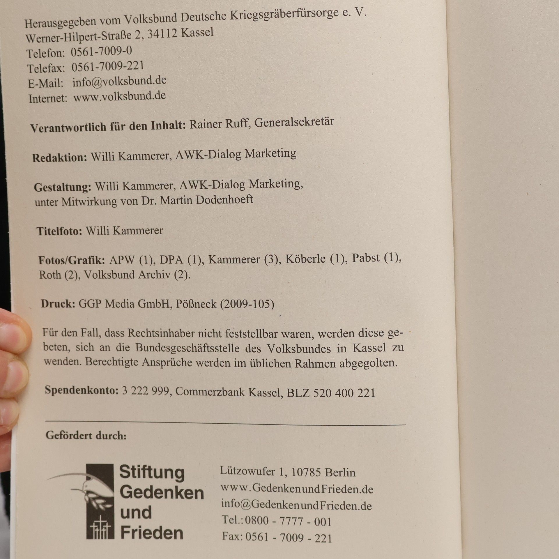 Willi Kammerer Frieden hat seine Zeit