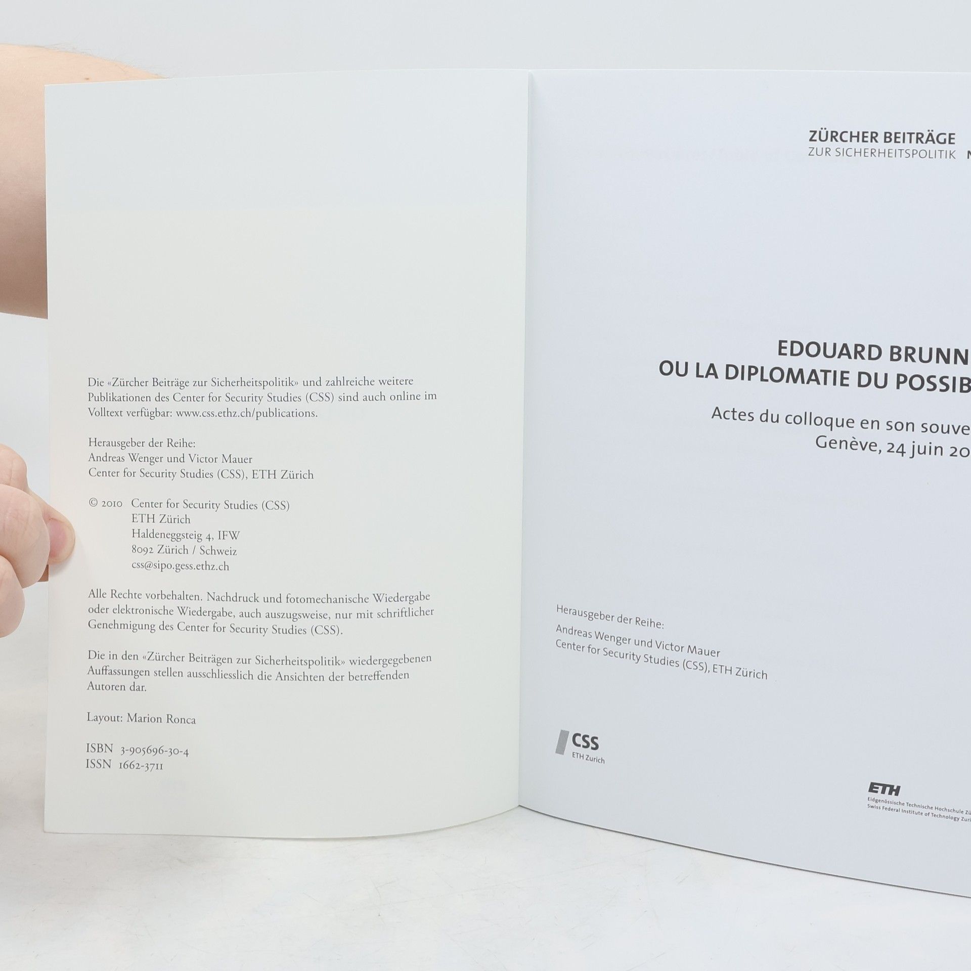 Andreas Wenger Edouard Brunner ou la diplomatie du possible 82