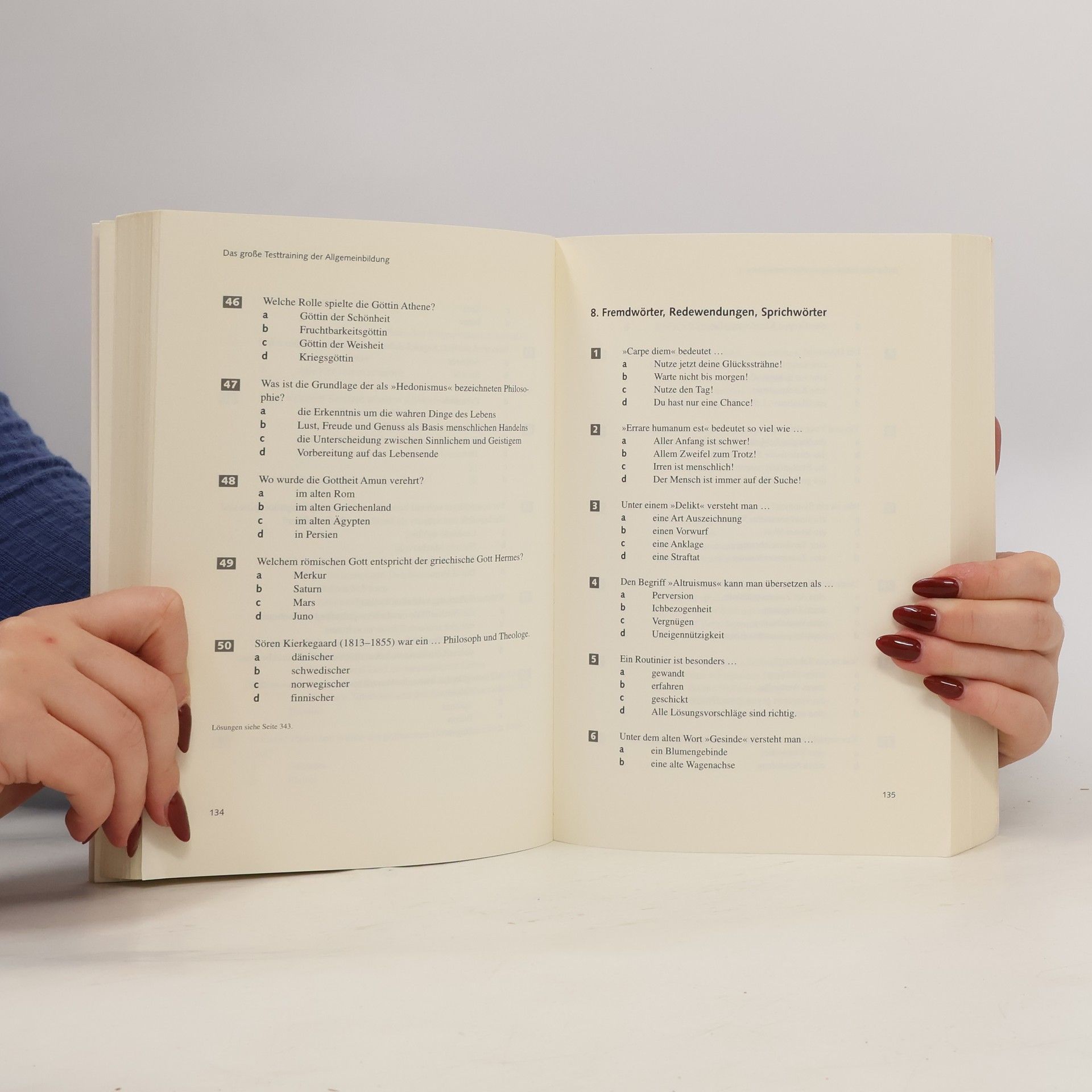 Jürgen Hesse Das große Testtraining der Allgemeinbildung