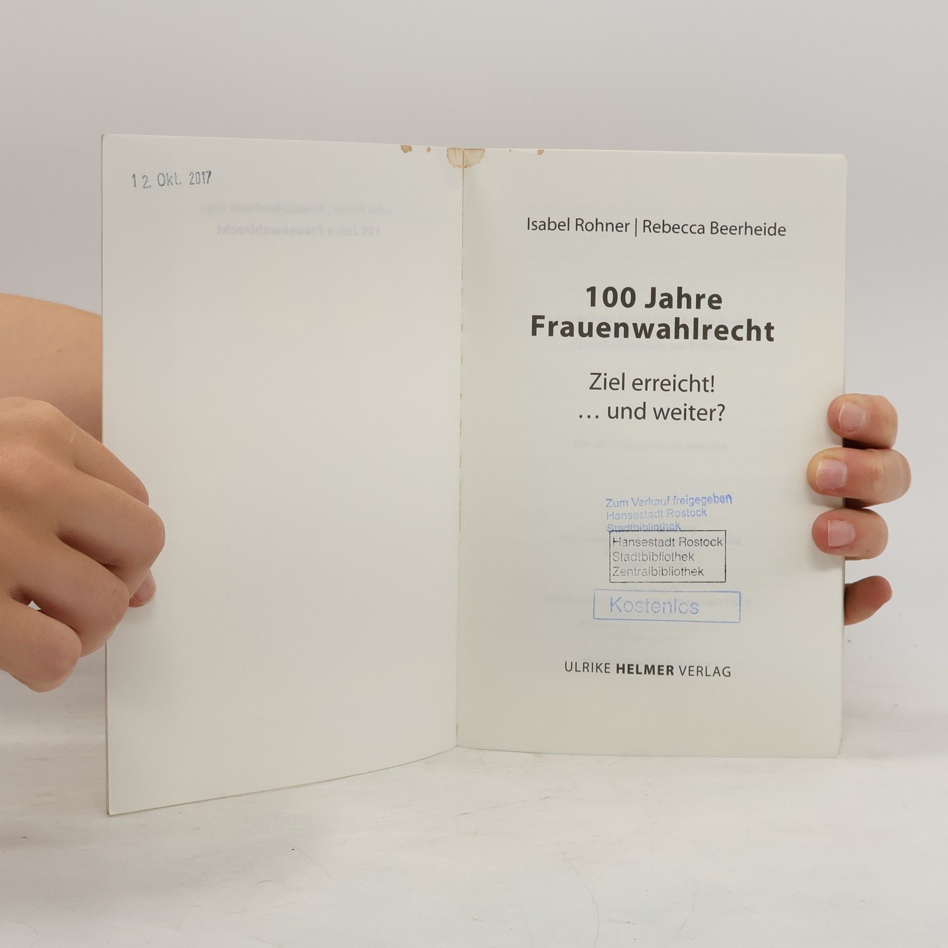 Isabel Rohner 100 Jahre Frauenwahlrecht