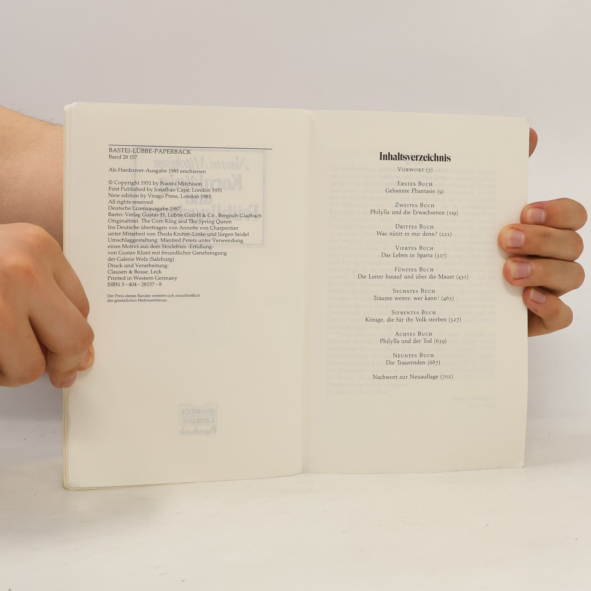 Naomi Mitchison Bastei Lübbe Taschenbücher: Kornkönig und Frühlingsbraut - Paperbacks