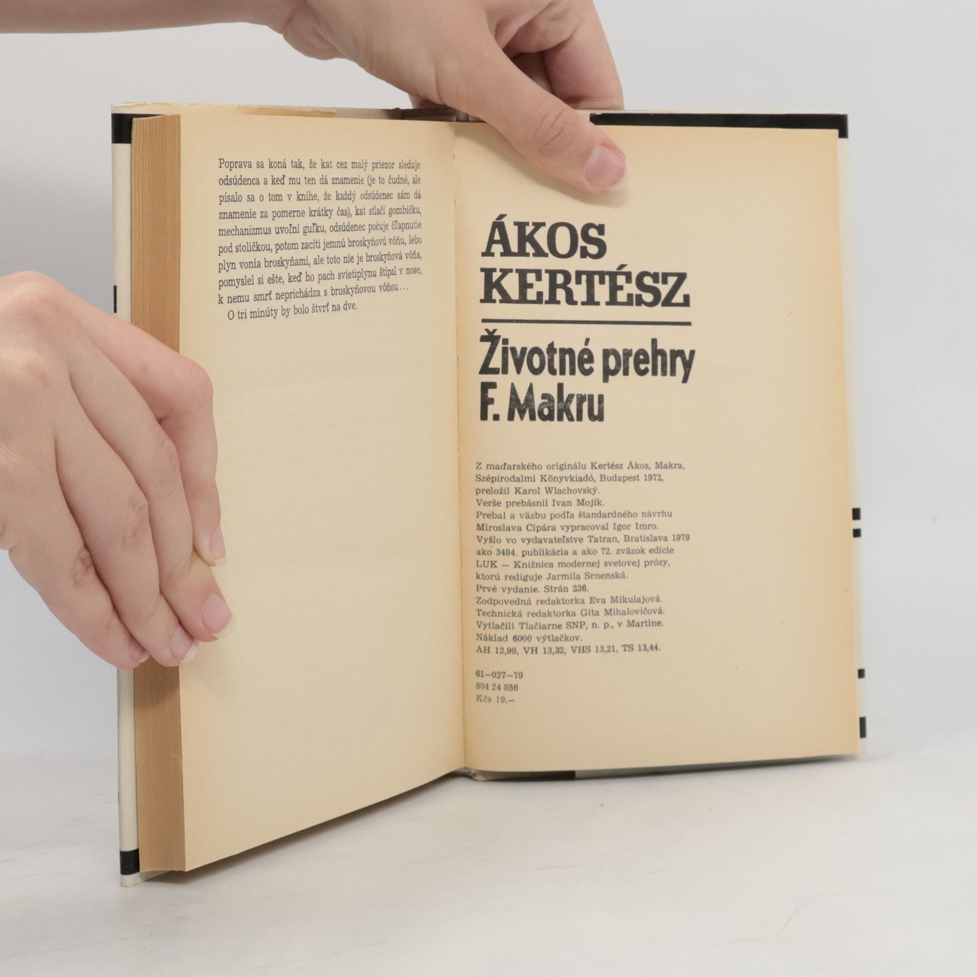 Ákos Kertész Životné prehry F. Makru