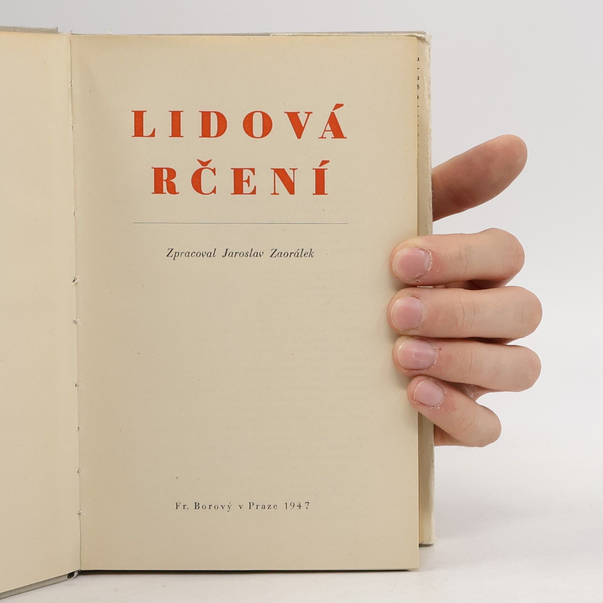 Jaroslav Zaorálek Lidová rčení