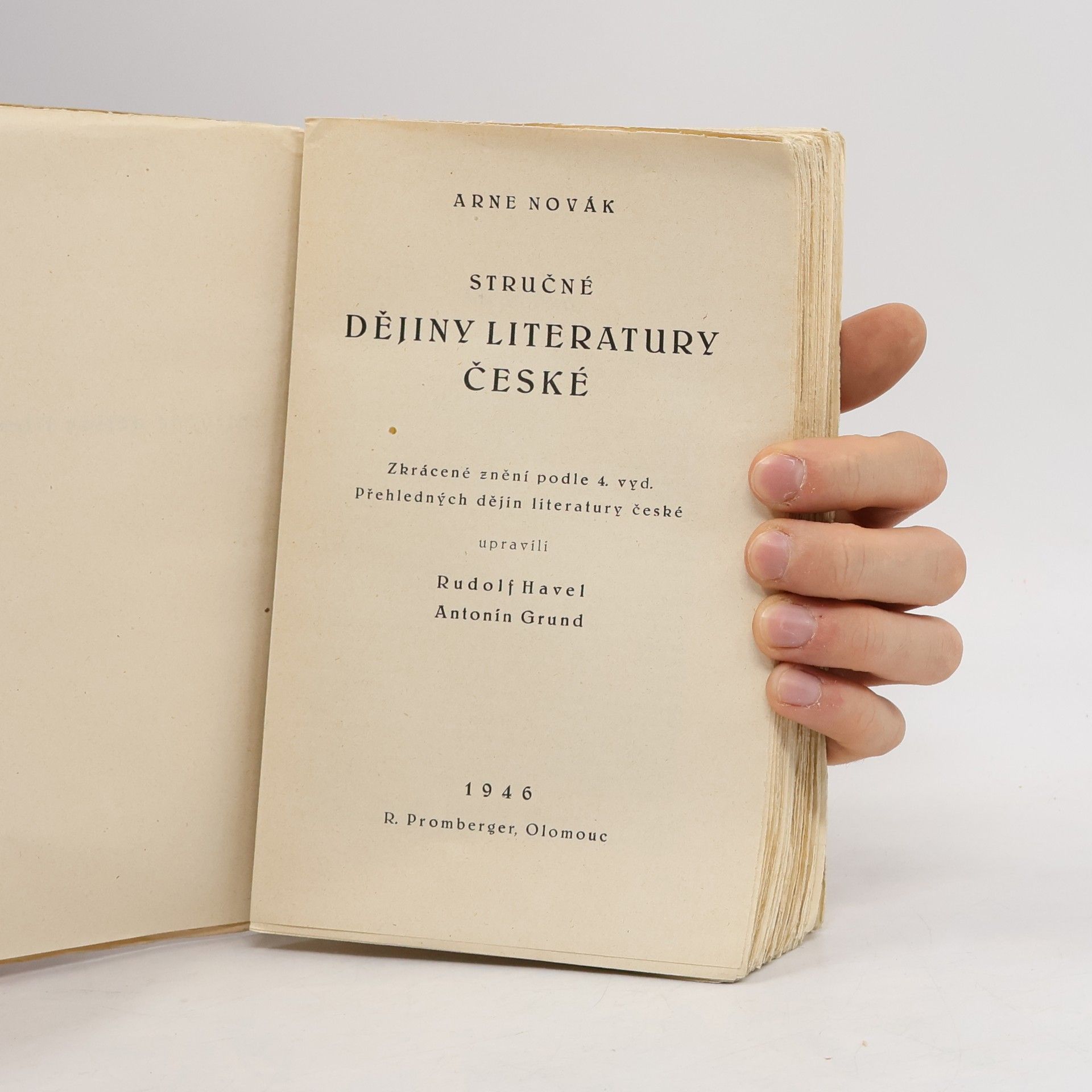 Arne Novák Stručné dějiny literatury české
