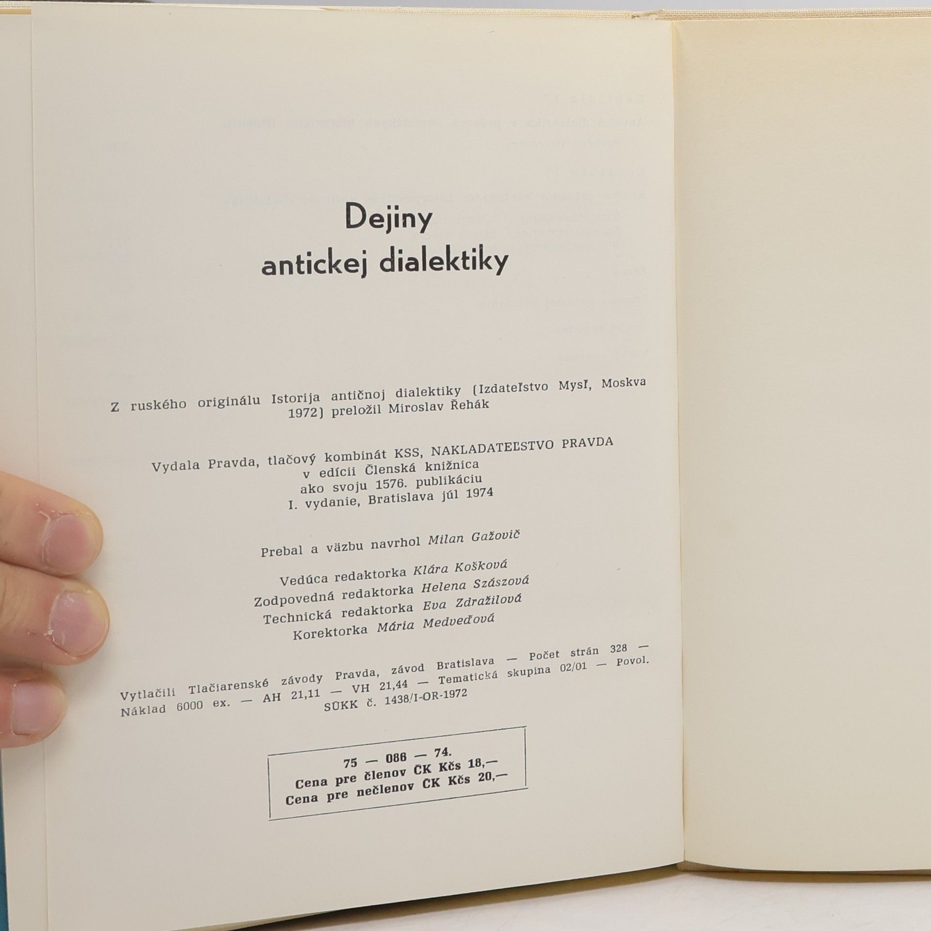 Autorenkollektiv Dejiny antickej dialektiky