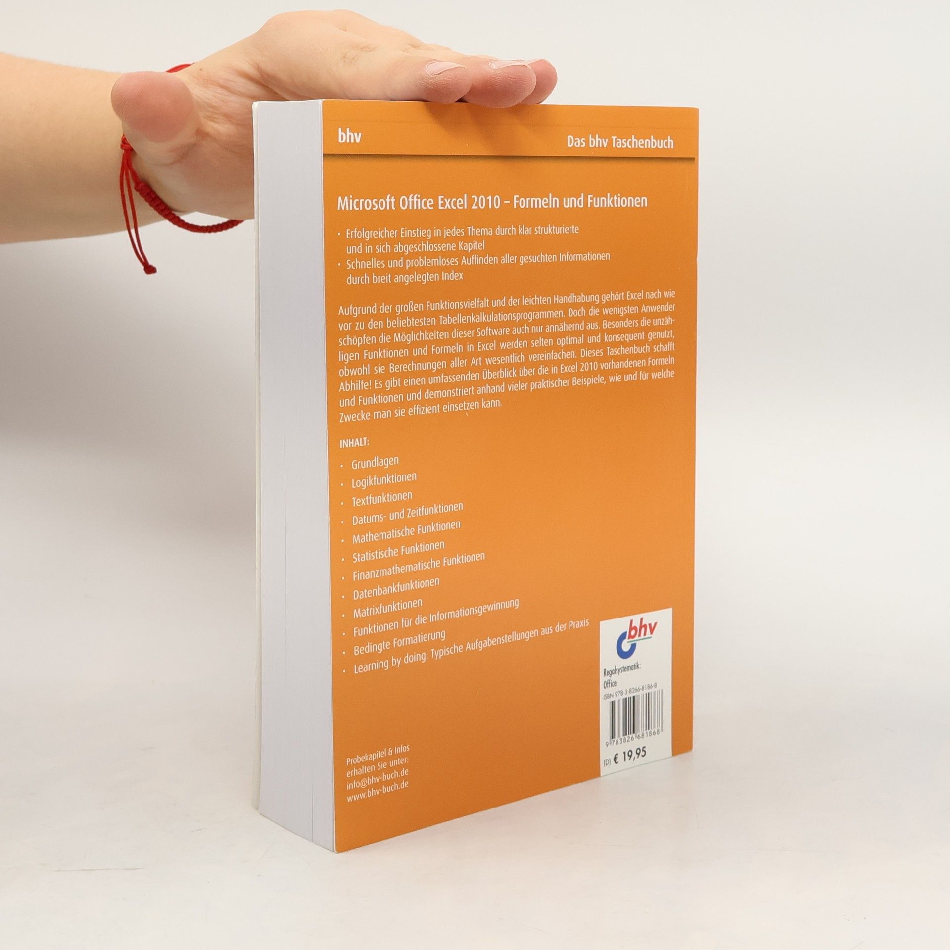 Bernd Held bhv Taschenbuch: Microsoft Office Excel 2010