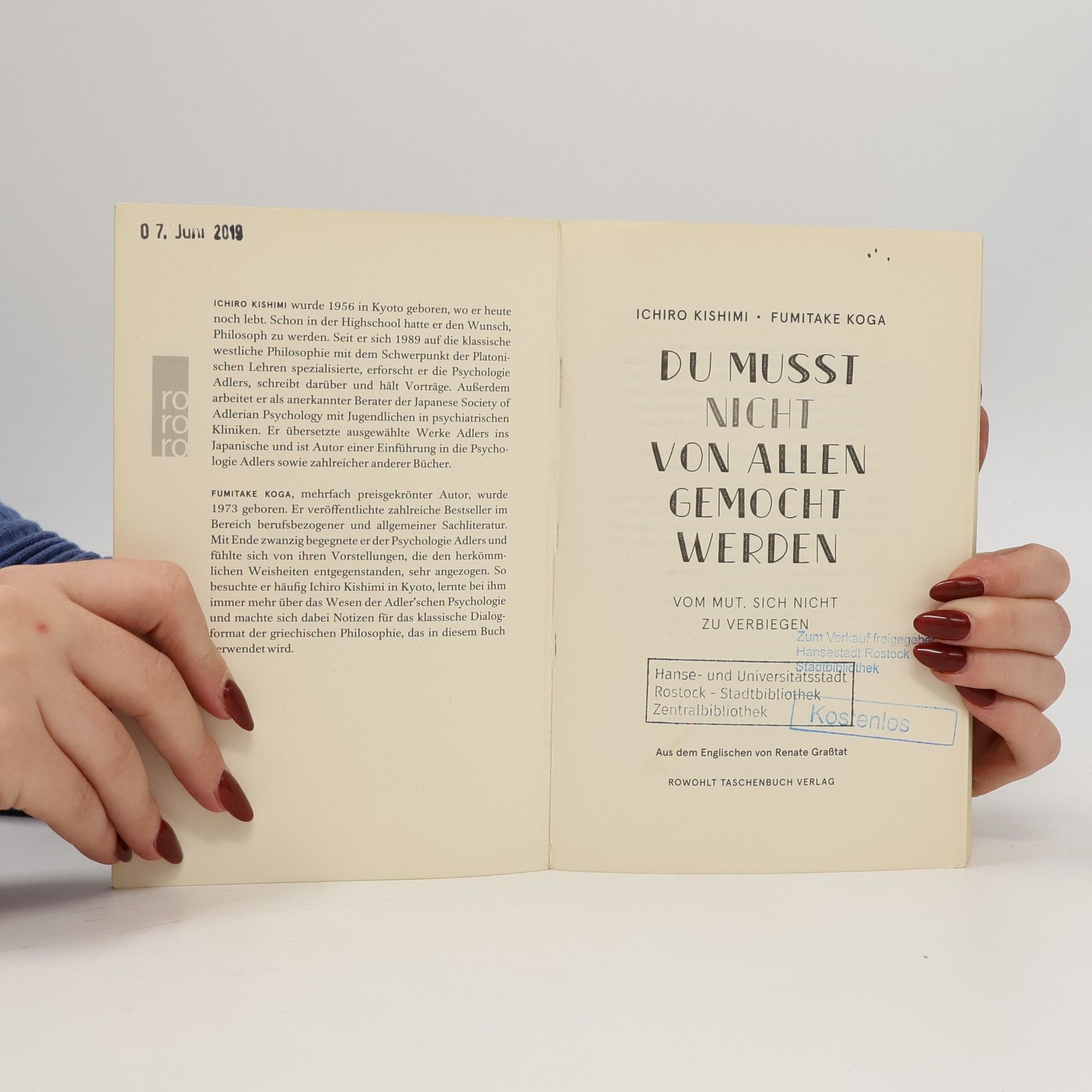 Ičiró Kišimi Du musst nicht von allen gemocht werden