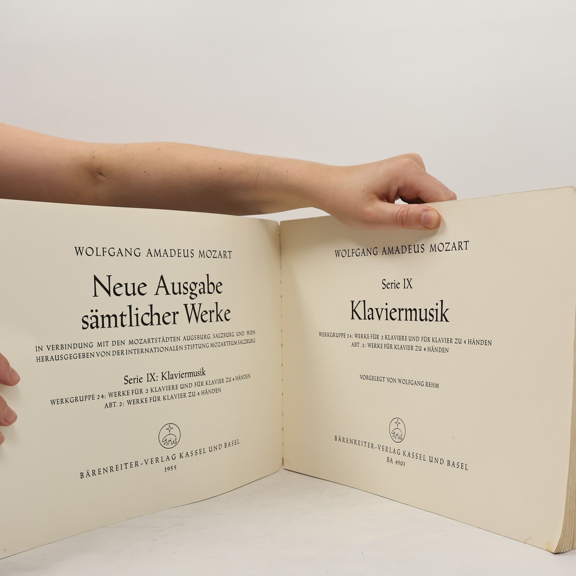 Wolfgang Rehm Mozart. Serie IX. Klavier Musik