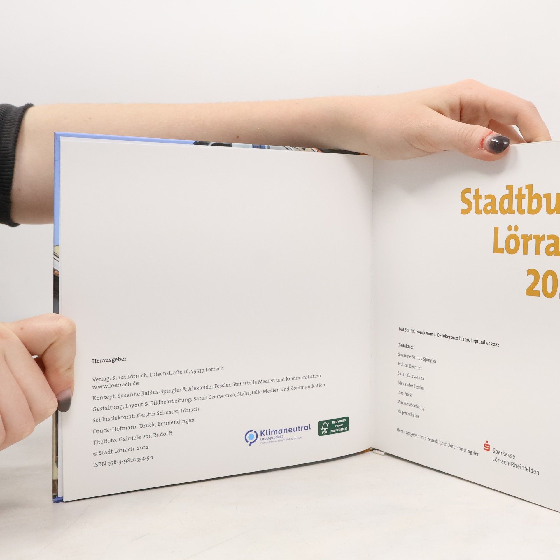 Susanne Baldus-Spingler Stadtbuch Lörrach 2022