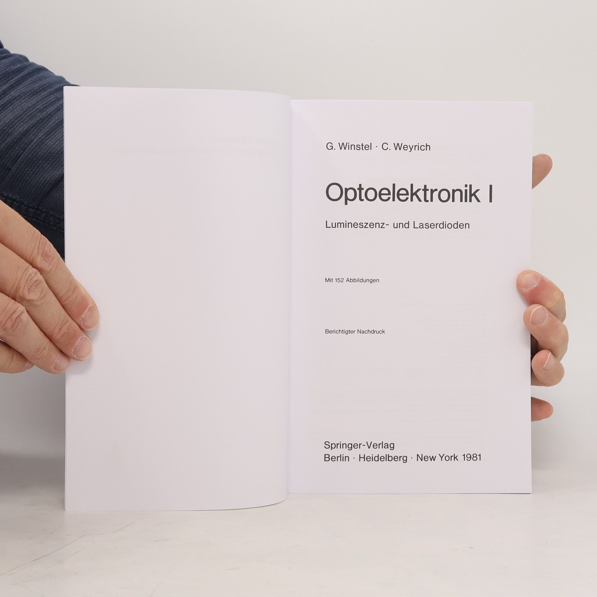 Günter Winstel Halbleiter-Elektronik - 10: Optoelektronik I