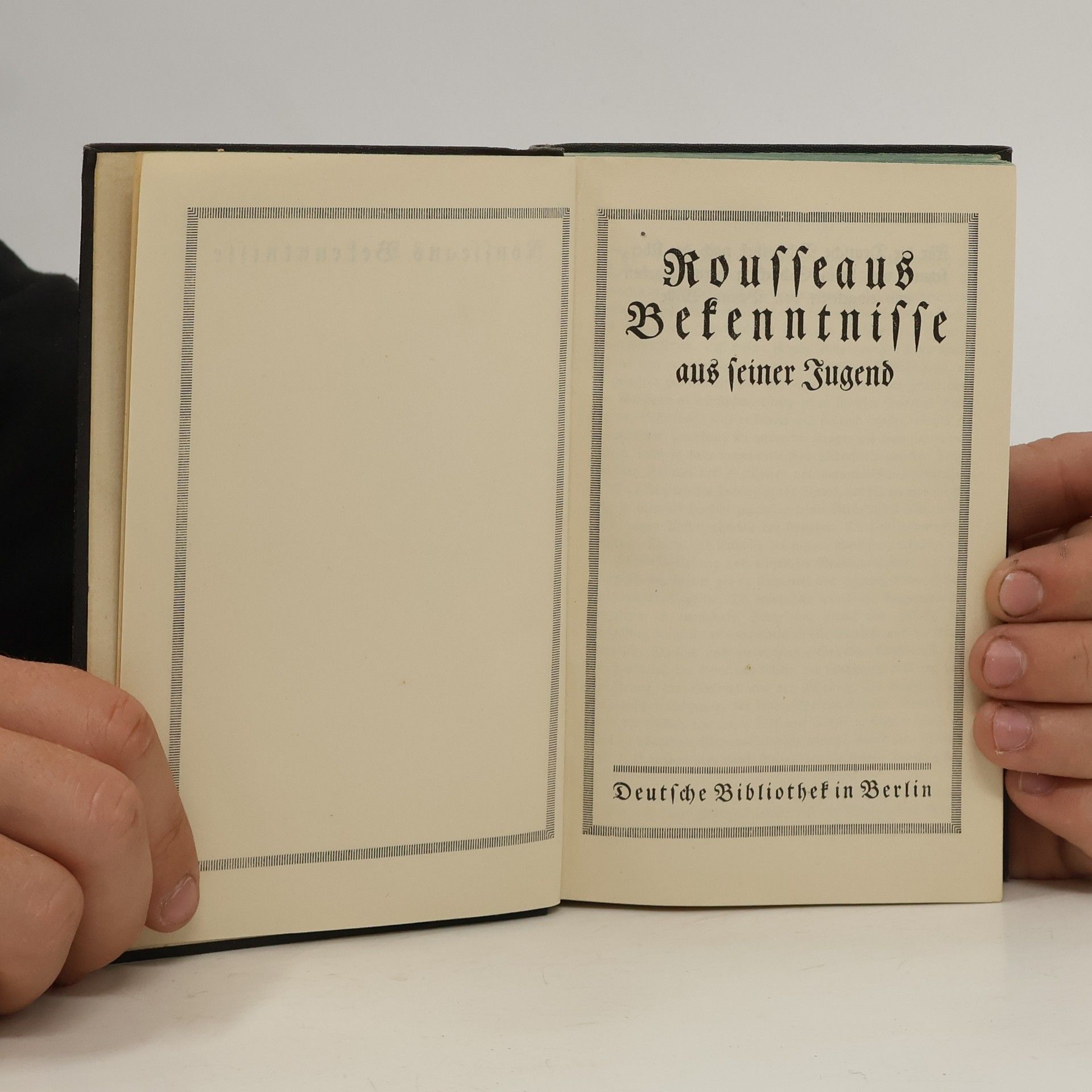 Jean-Jacques Rousseau Rousseaus Bekenntnisse aus seiner Jugend