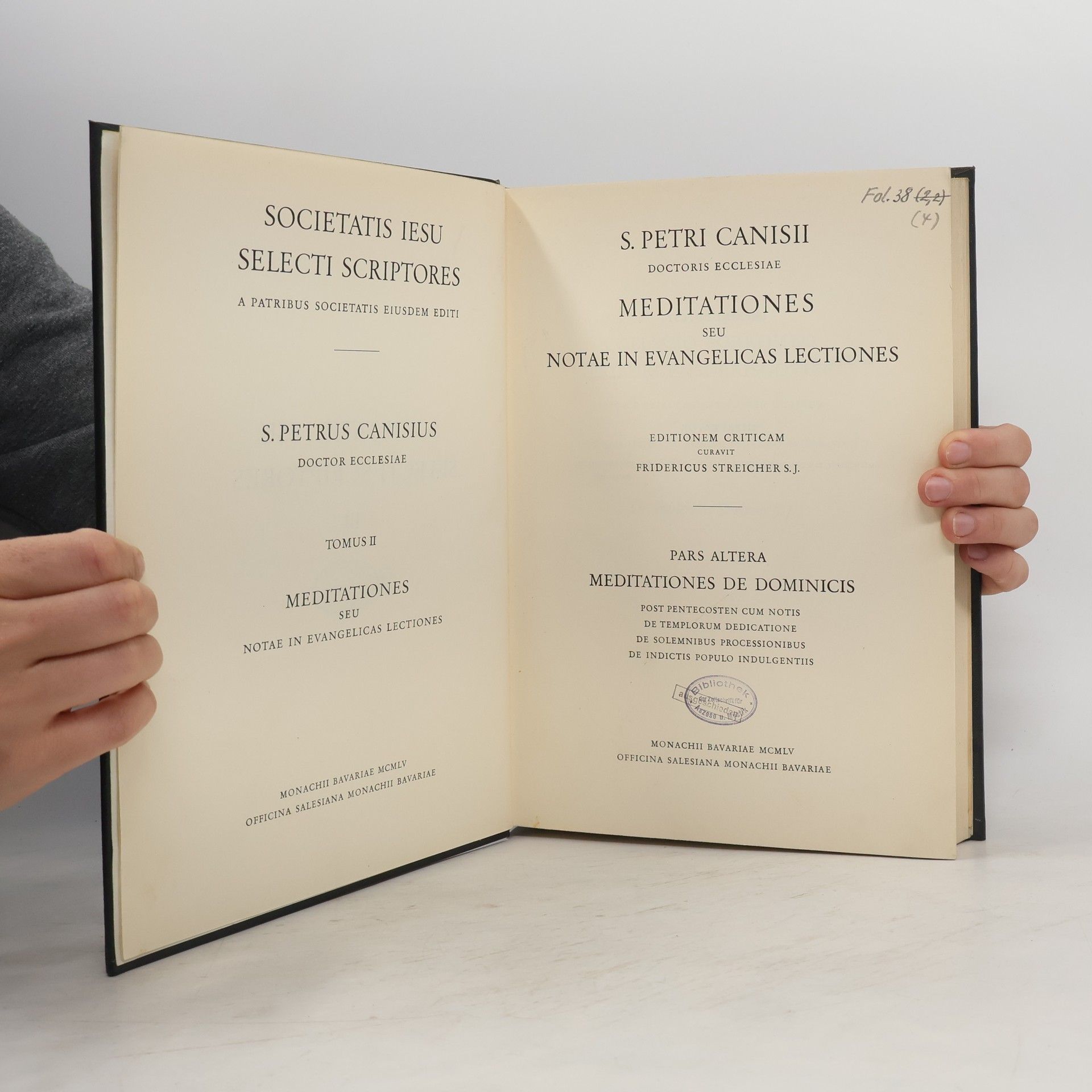 Friedrich Streicher Meditationes seu notae in evangelicas lectiones