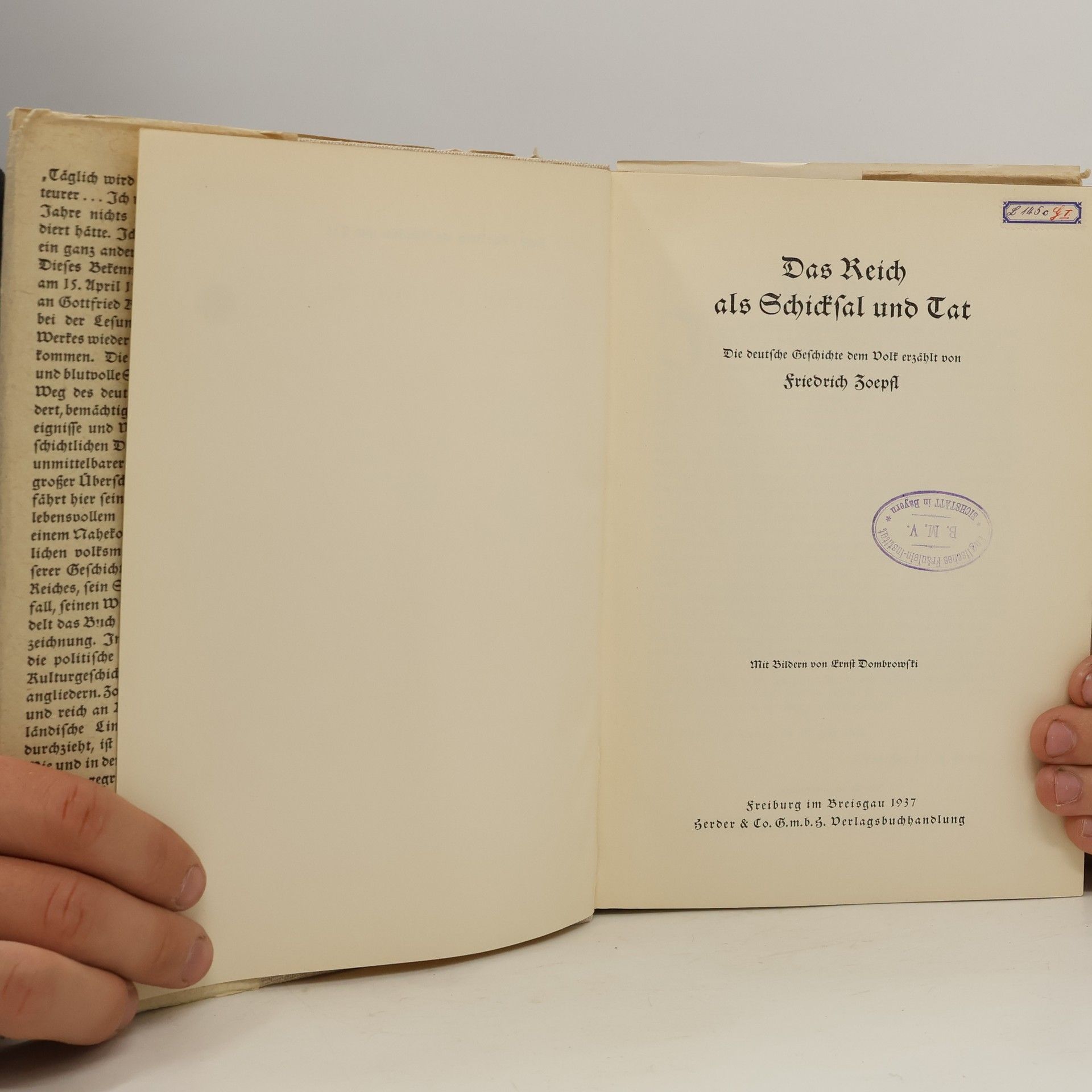 Friedrich Zoepfl Das Reich als Schicksal und Tat