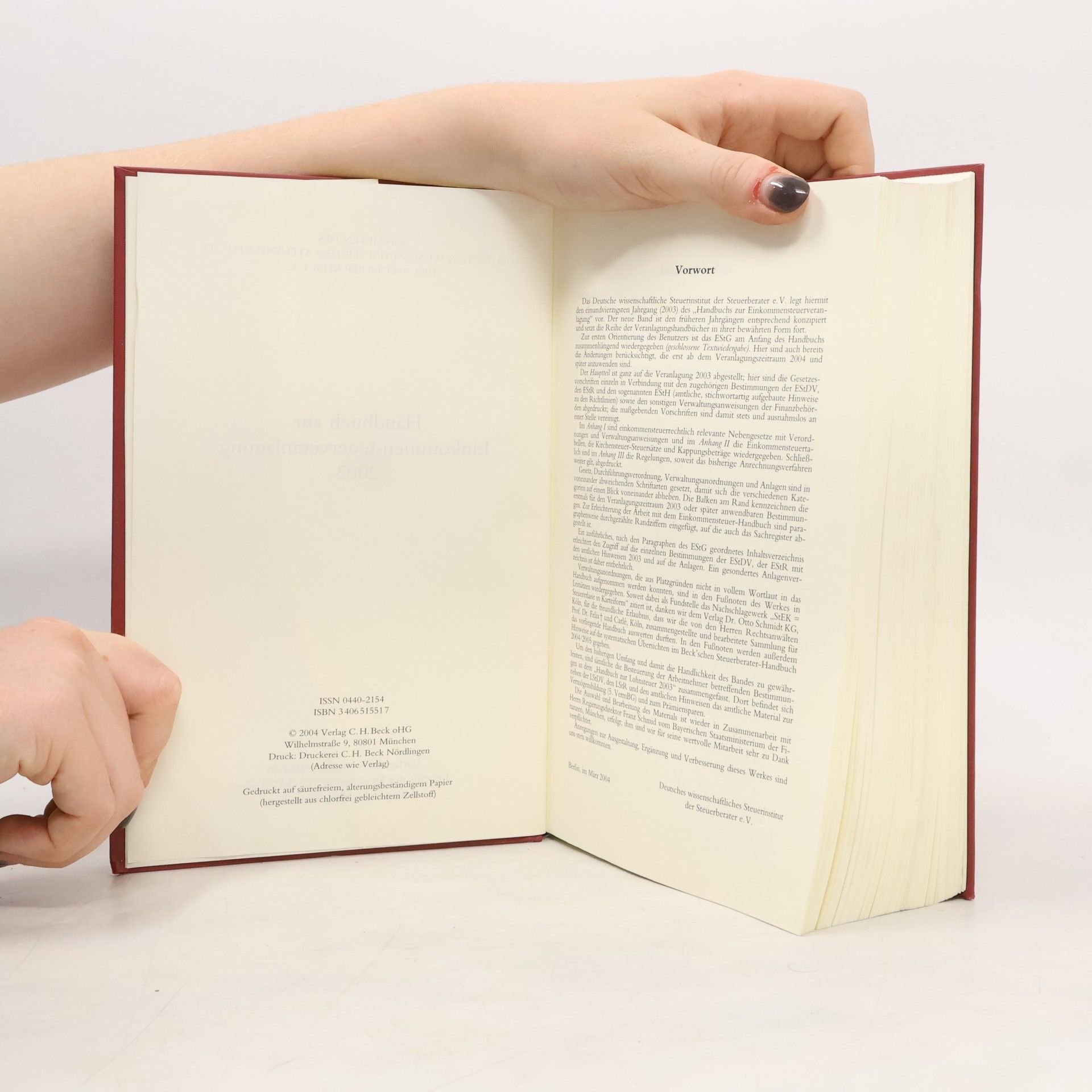 Deutsches Wissenschaftliches Steuerinstitut der Steuerberater e.V. Schriften des Deutschen Wissenschaftlichen Steuerinstituts der Steuerberater e.V.: Handbuch zur Einkommensteuerveranlagung 2003