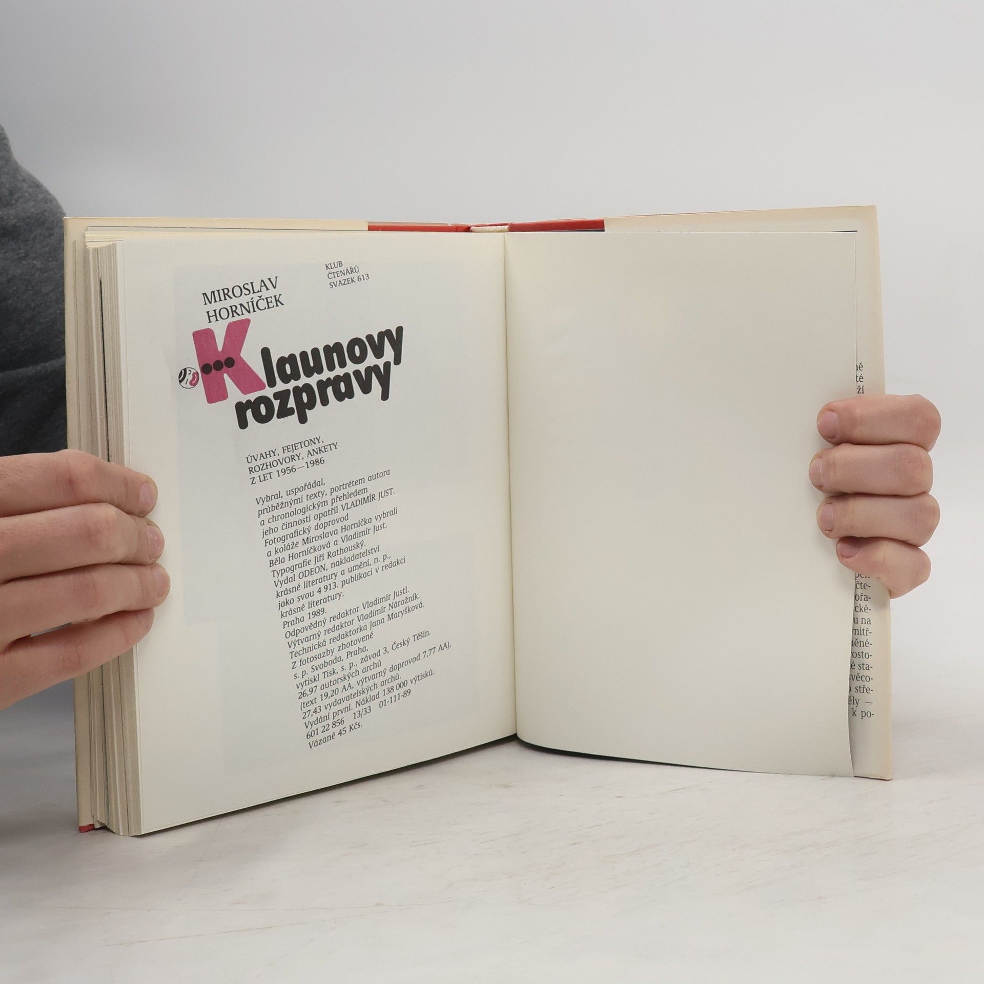 Miroslav Horníček Klaunovy rozpravy