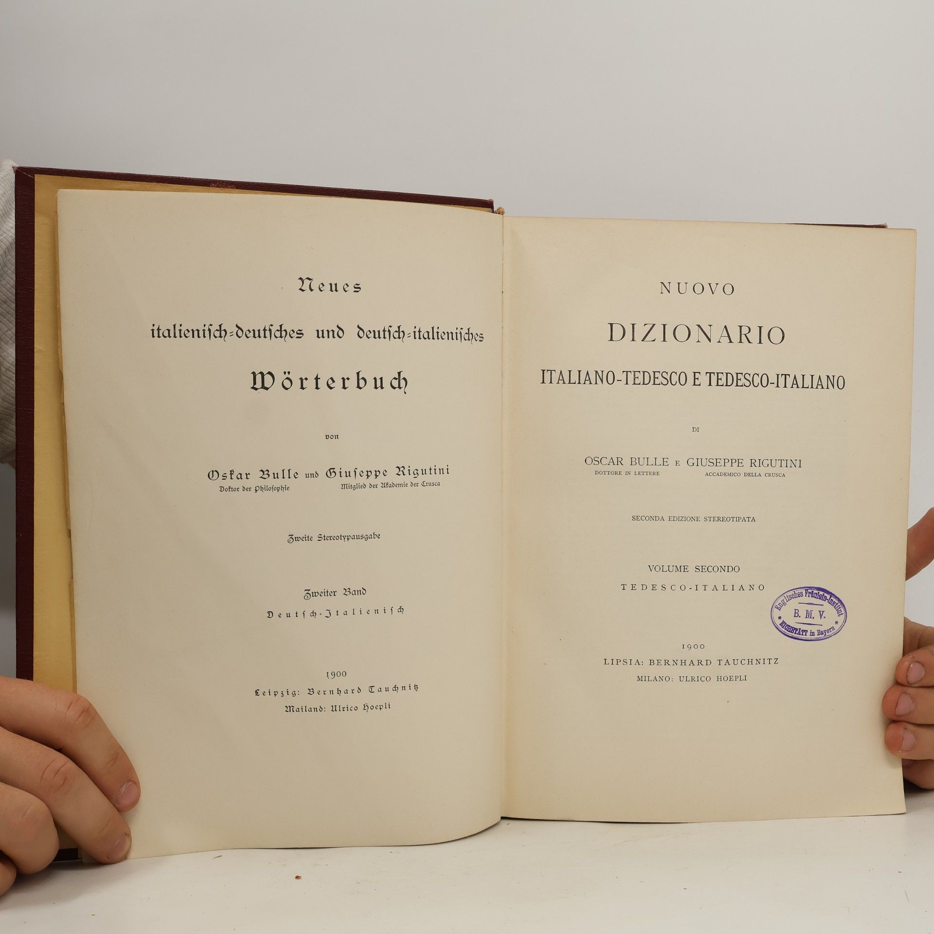 Oskar Bulle Neues italienisch-deutsches und deutsch-italienisches Wörterbuch II