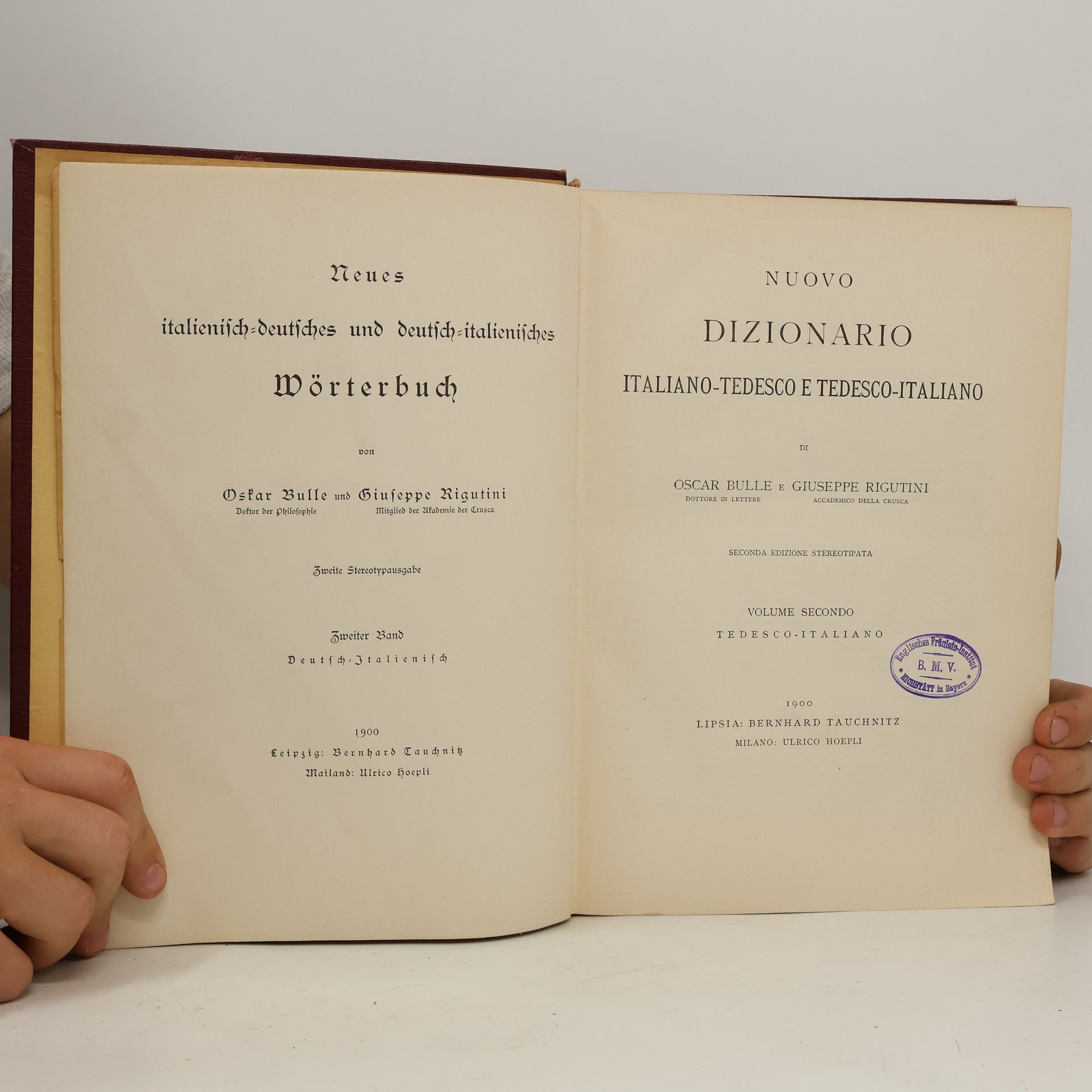 Oskar Bulle Neues italienisch-deutsches und deutsch-italienisches Wörterbuch II