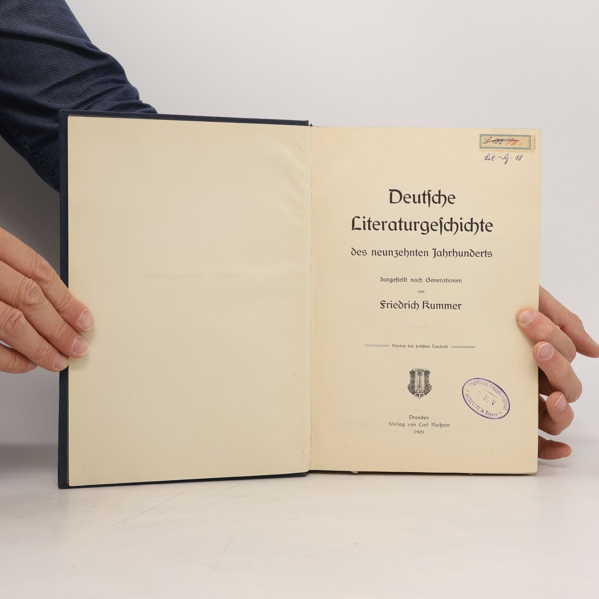 Friedrich Kummer Deutsche Literaturgeschichte des 19. Jahrhunderts